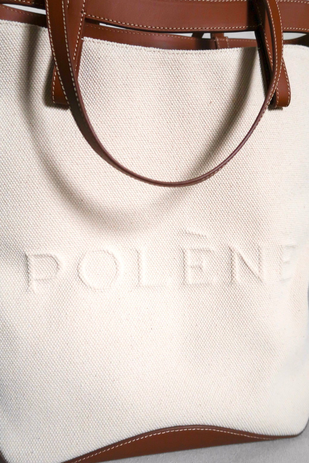 Polene Ilo Tote Bag in Cognac