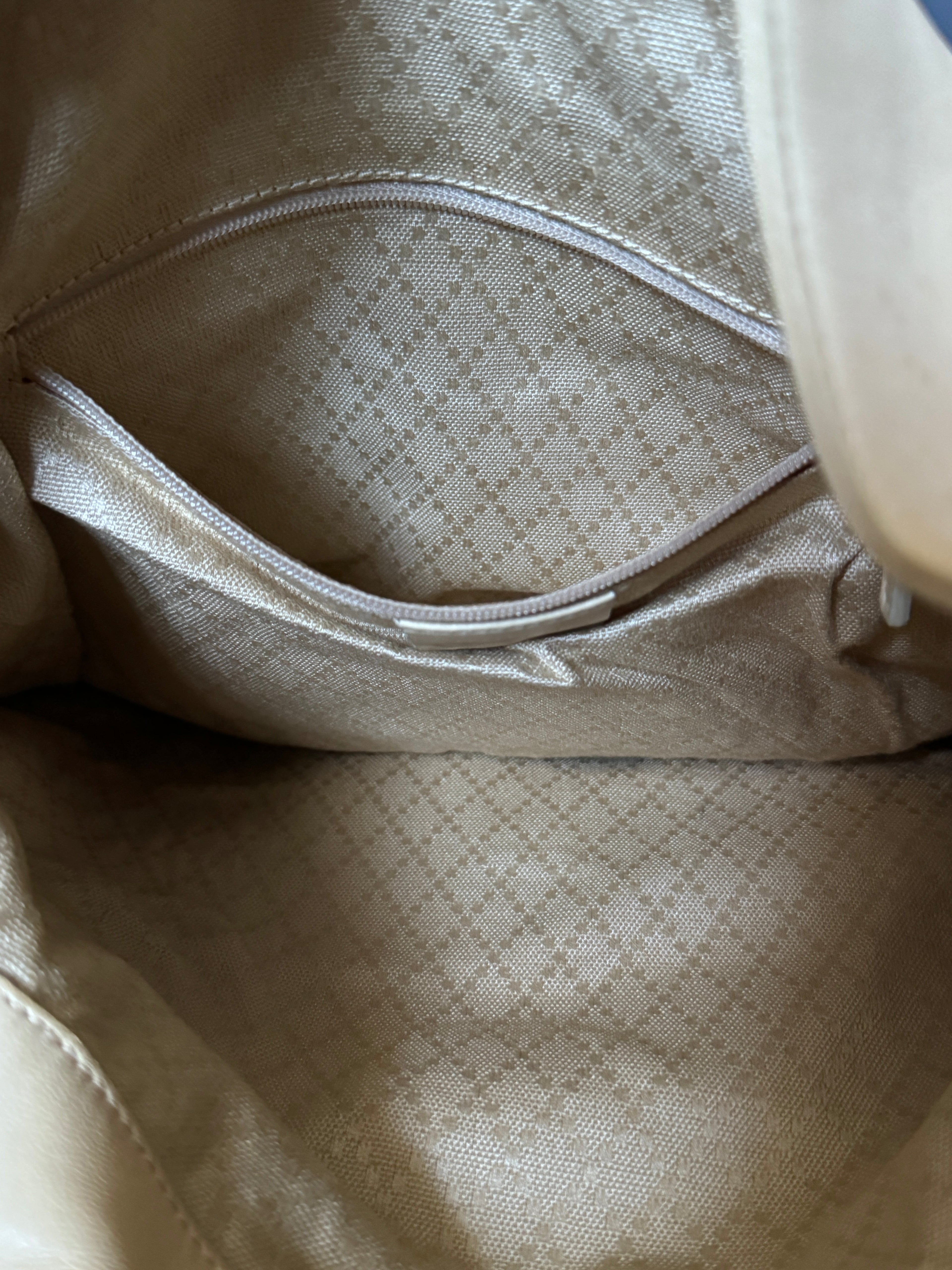 Gucci Cream Buttery Soft Leather Bamboo Top Handle Bag