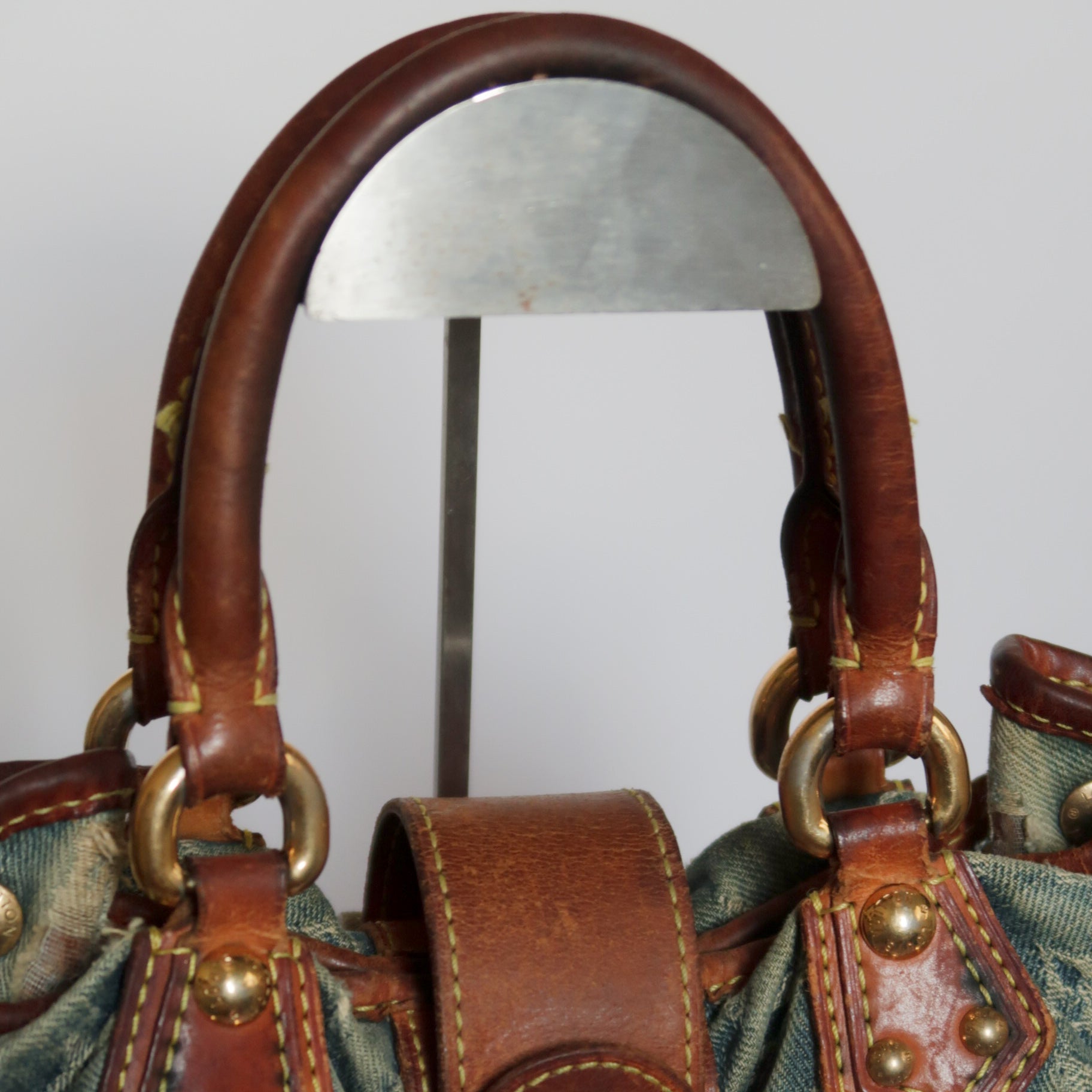 Louis Vuitton Monogram Denim Pleaty Mini Handbag