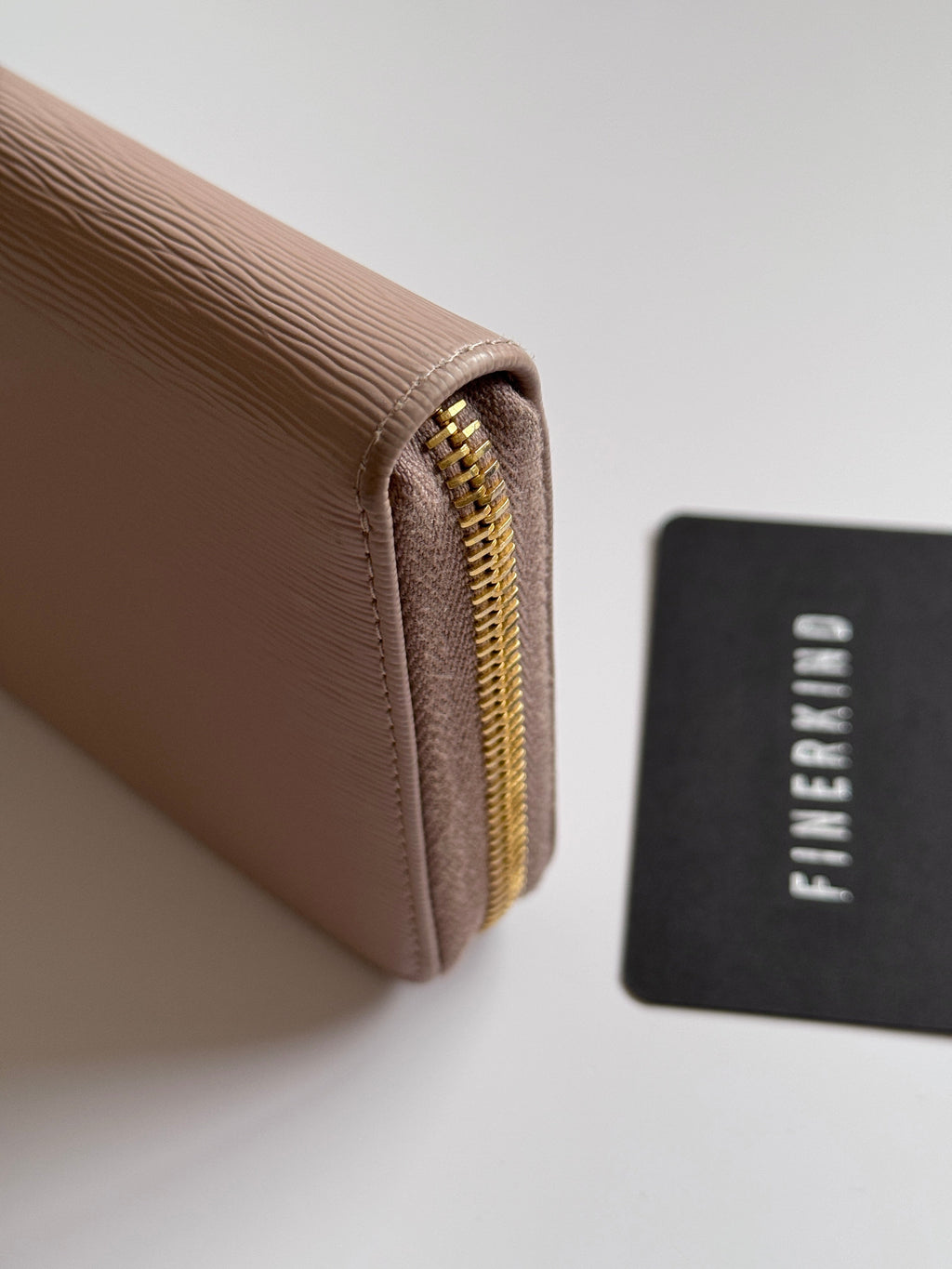 Prada Vitello Move Zip Around Long Wallet in Cammeo Nude Pink