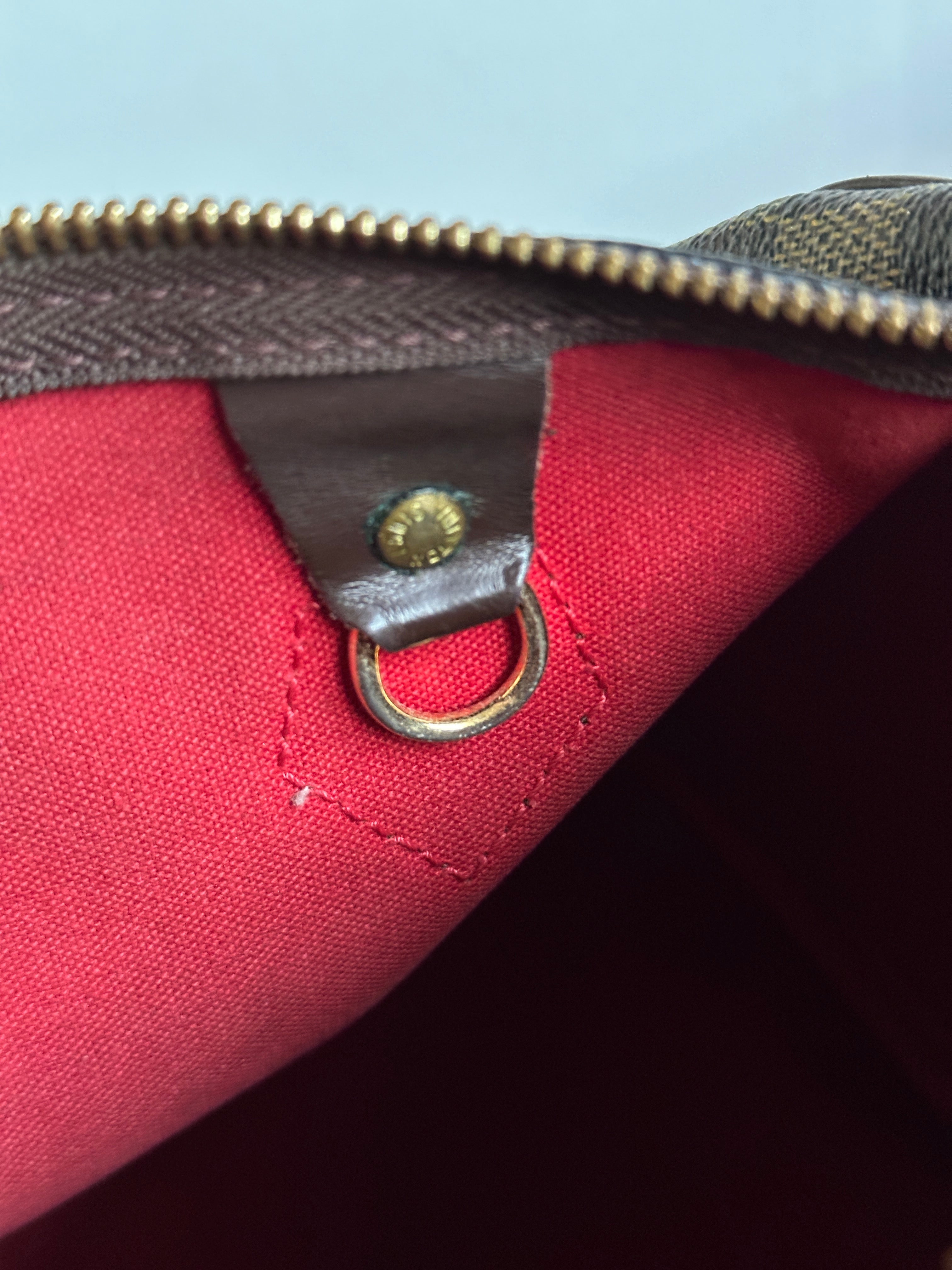 Louis Vuitton 2007 Damier Ebene Canvas Speedy 25 Handbag