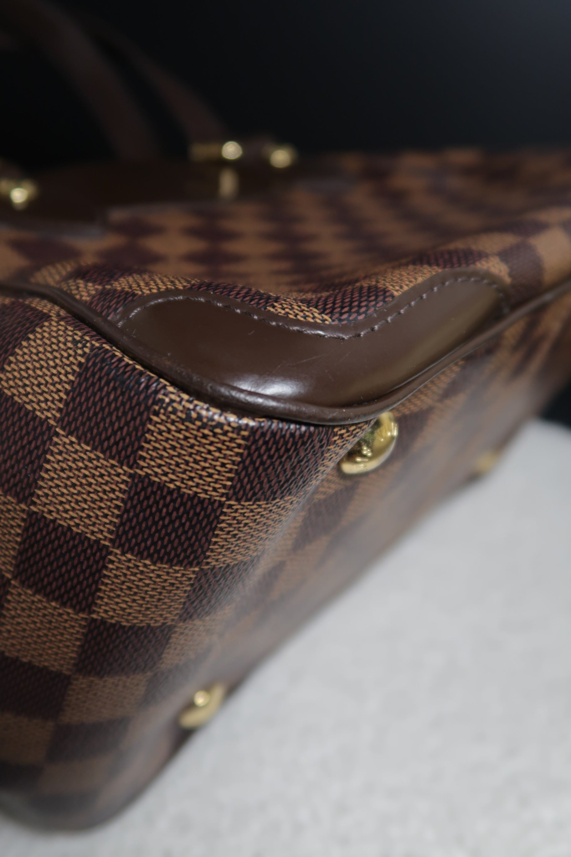 Louis Vuitton 2010 Damier Ebene Verona PM Handbag