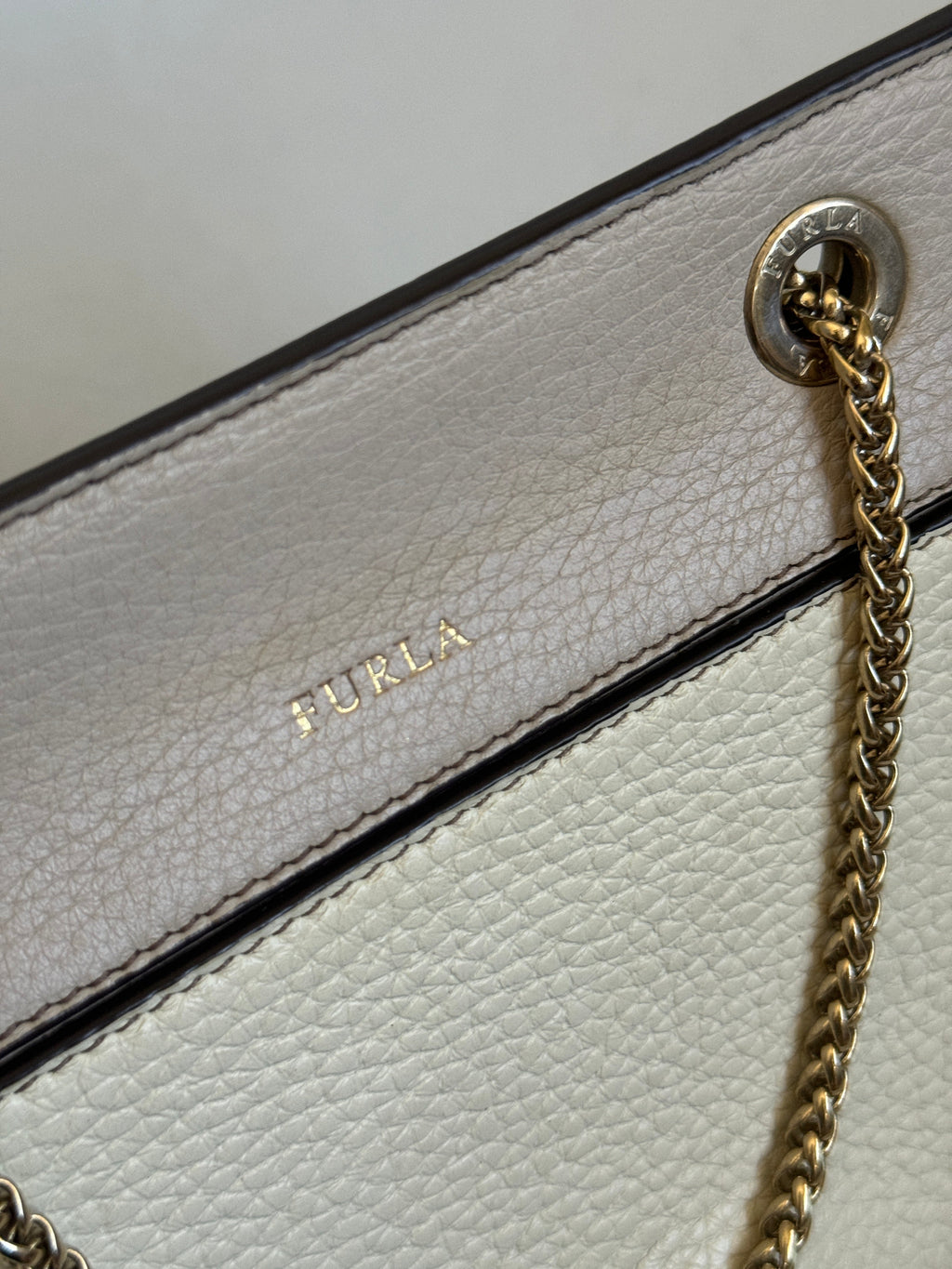Furla Black / Baby Pink / Cream Gold Hardware Crossbody Bag