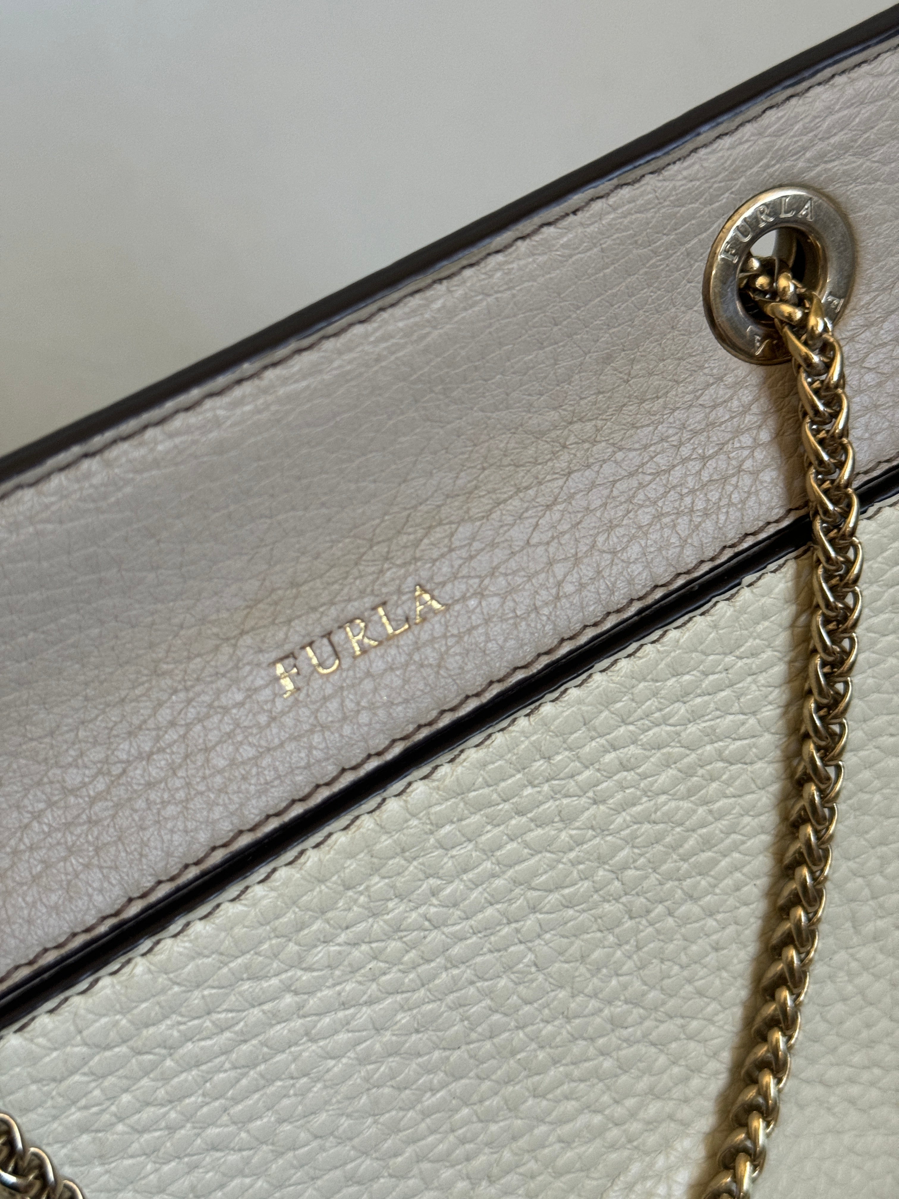 Furla Black / Baby Pink / Cream Gold Hardware Crossbody Bag