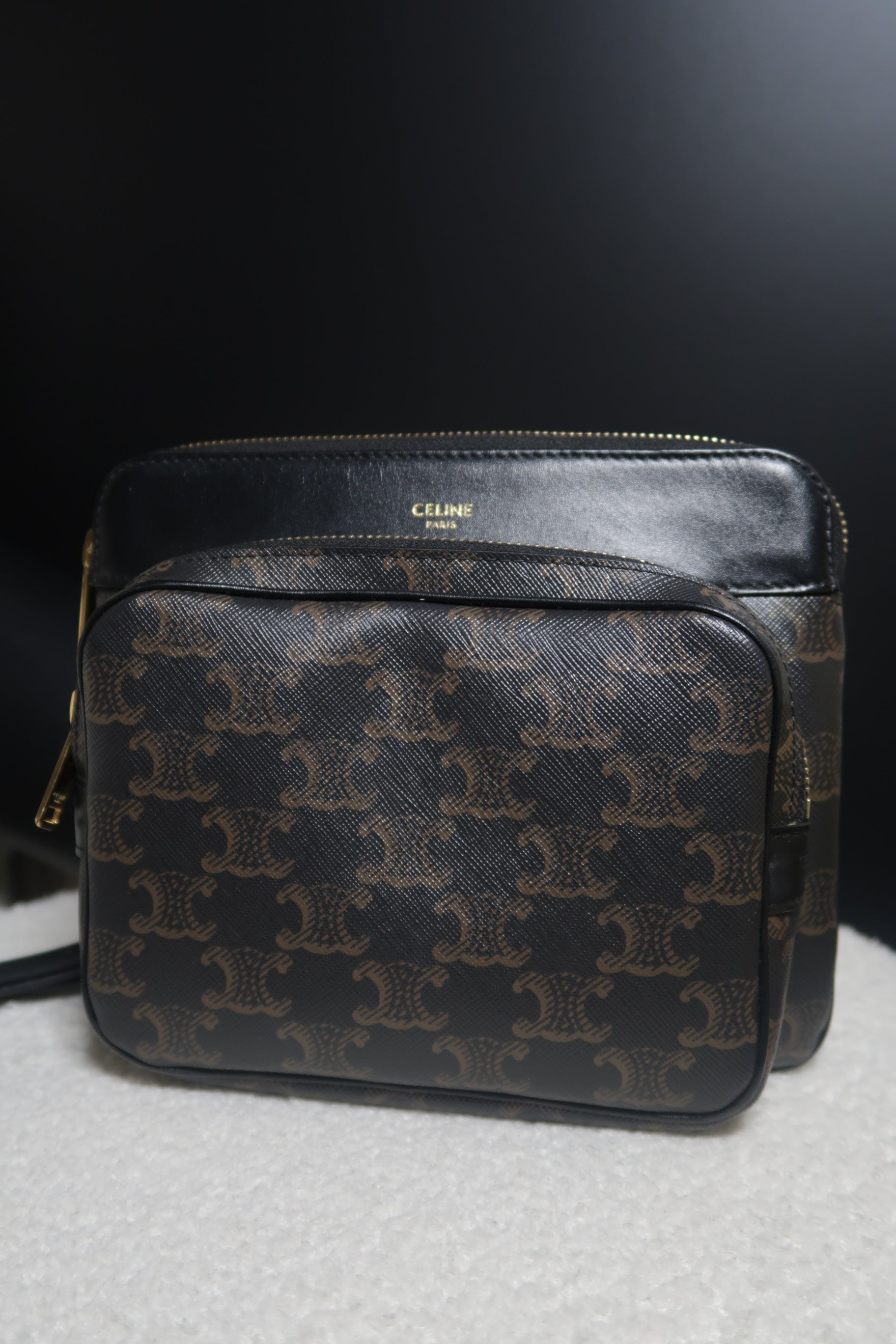 Celine Triomphe Pocket Messenger Crossbody Bag