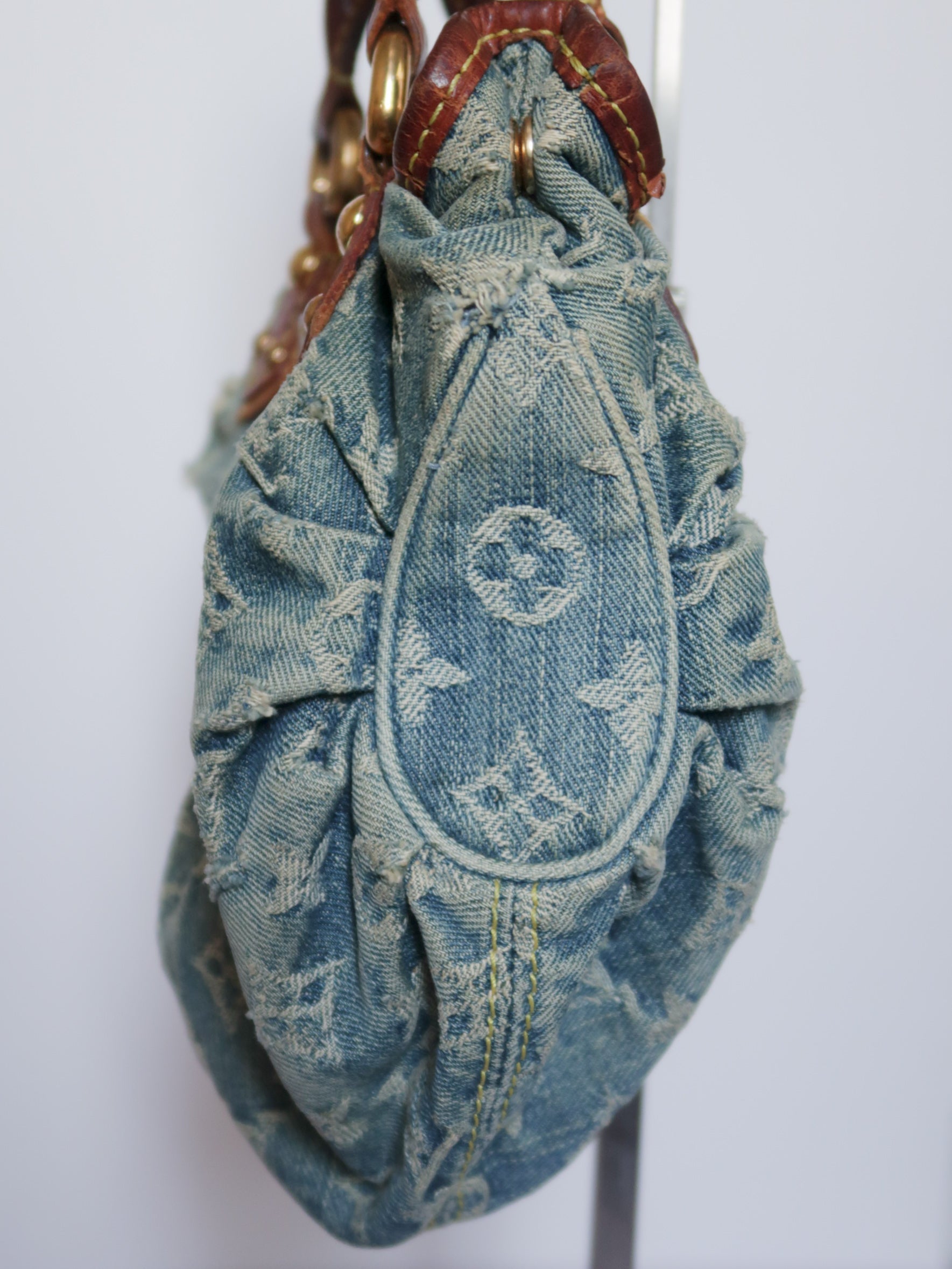 Louis Vuitton Monogram Denim Pleaty Mini Handbag