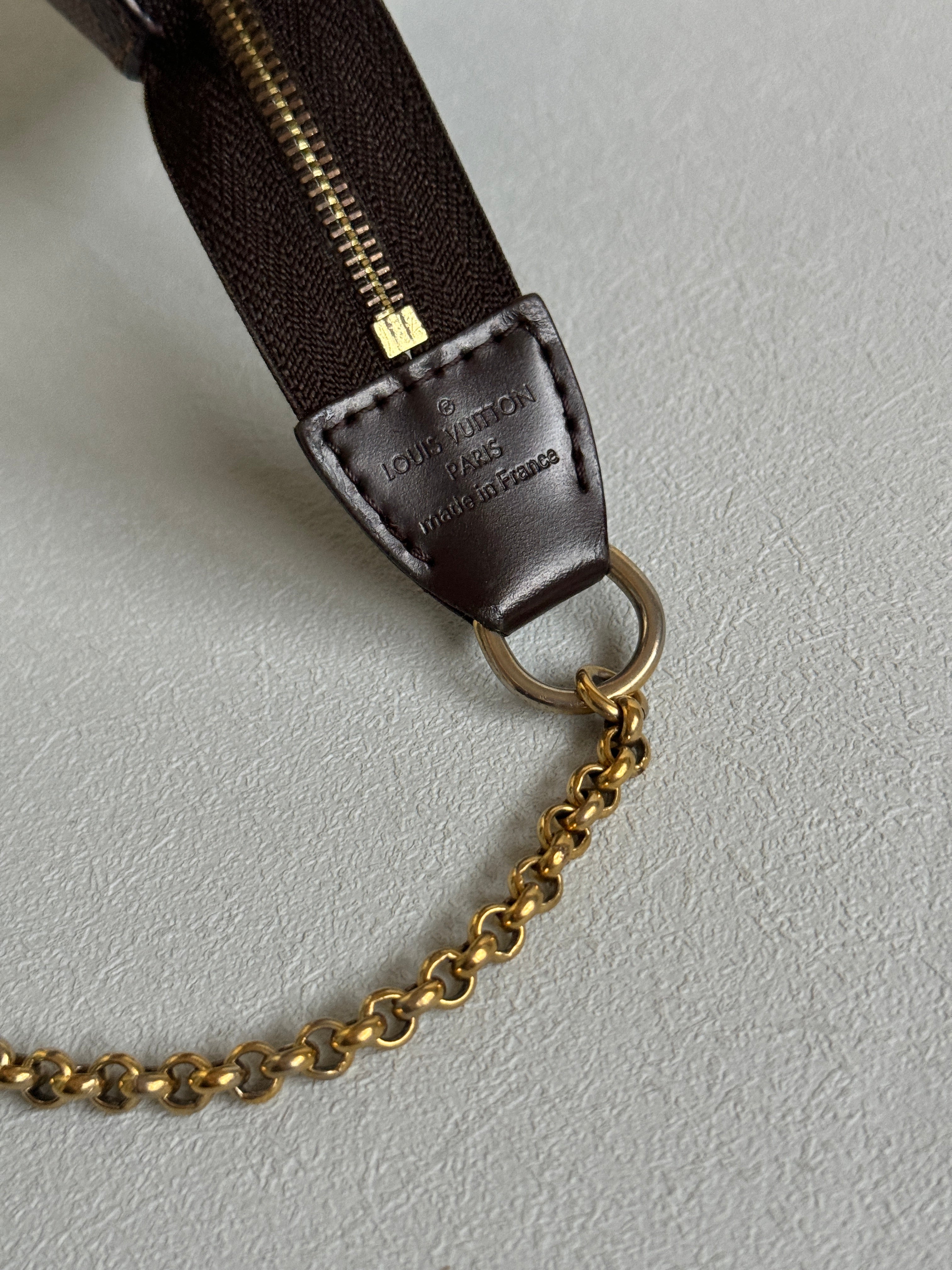 Louis Vuitton 2011 Damier Ebene Eva Pochette Handbag