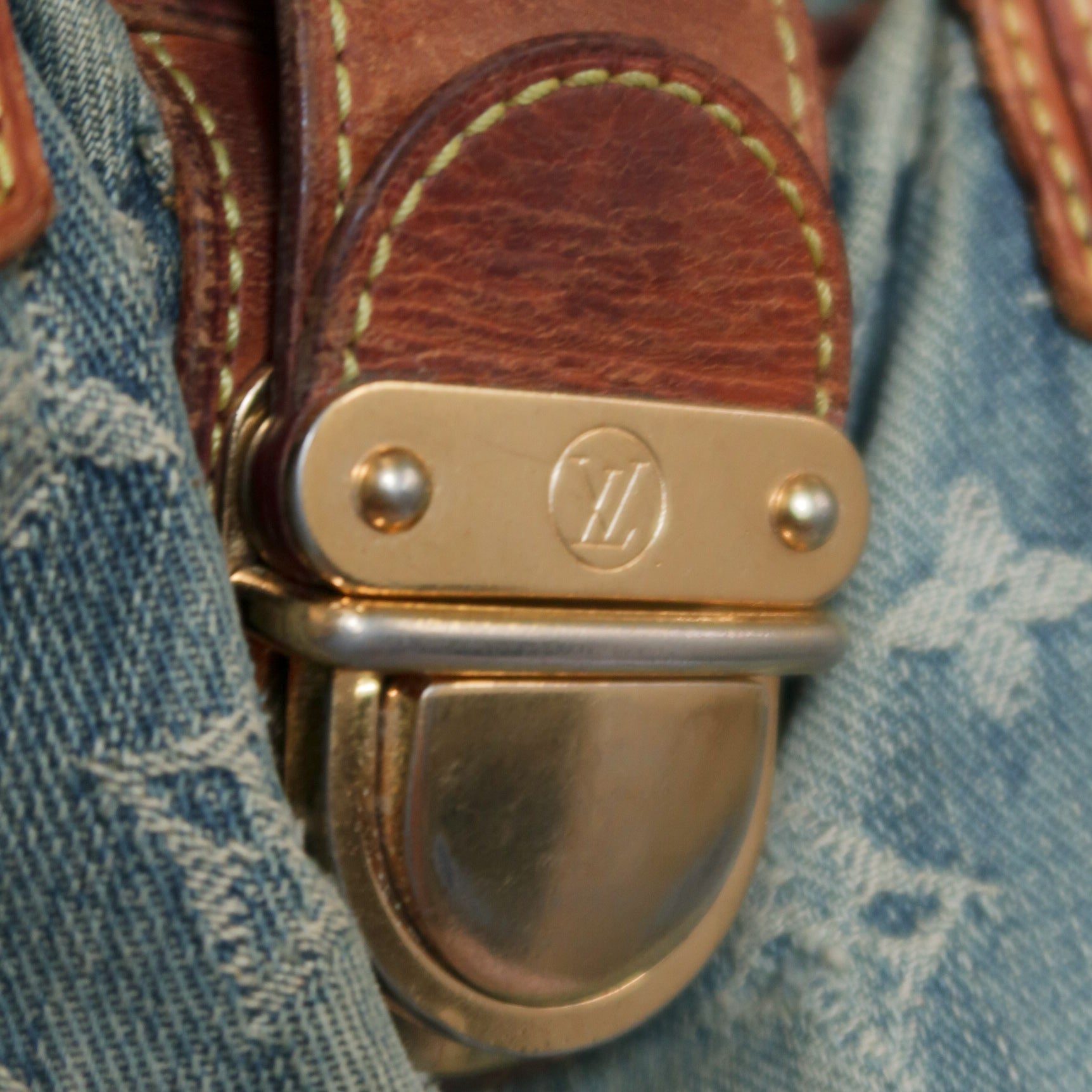 Louis Vuitton Monogram Denim Pleaty Mini Handbag