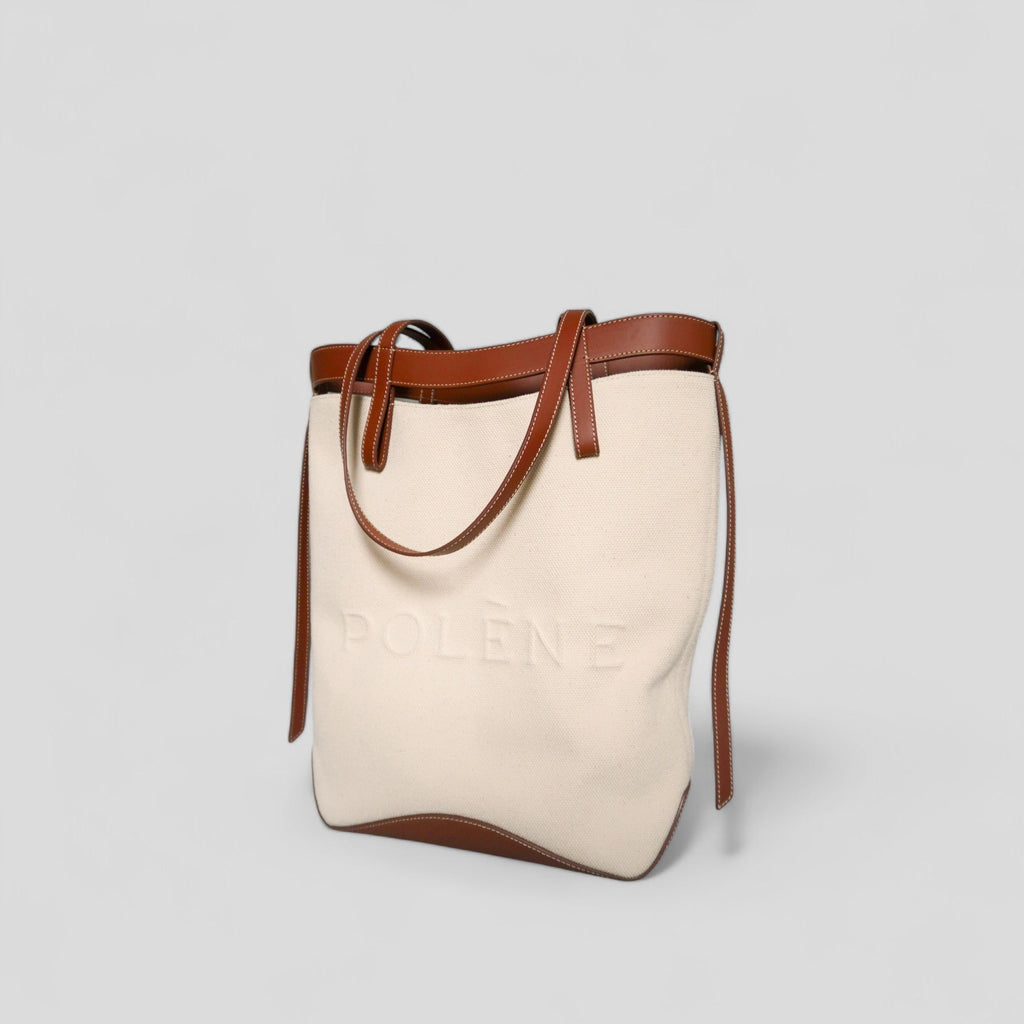 Polene Ilo Tote Bag in Cognac