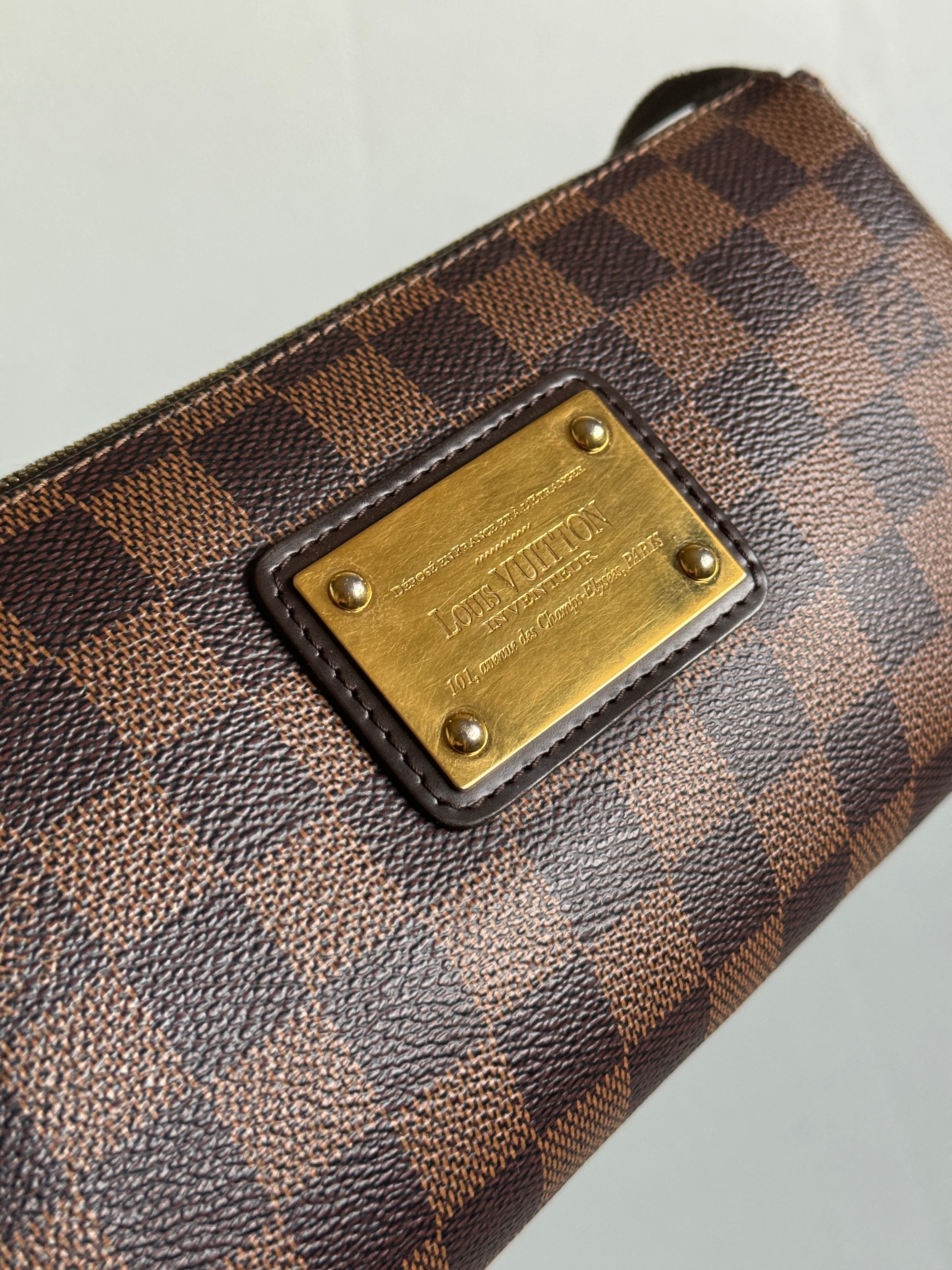 Louis Vuitton 2011 Damier Ebene Eva Pochette Handbag