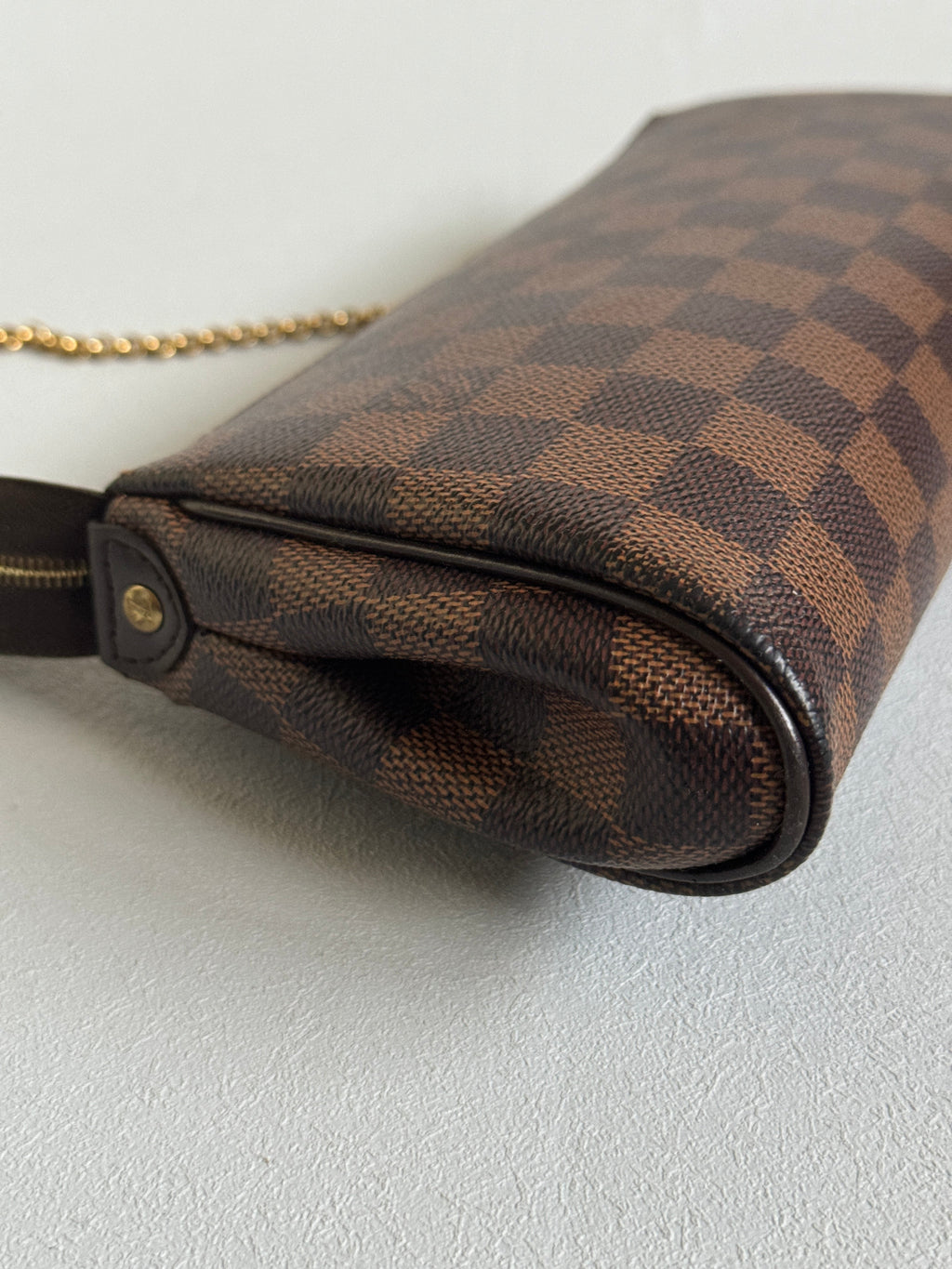 Louis Vuitton 2011 Damier Ebene Eva Pochette Handbag