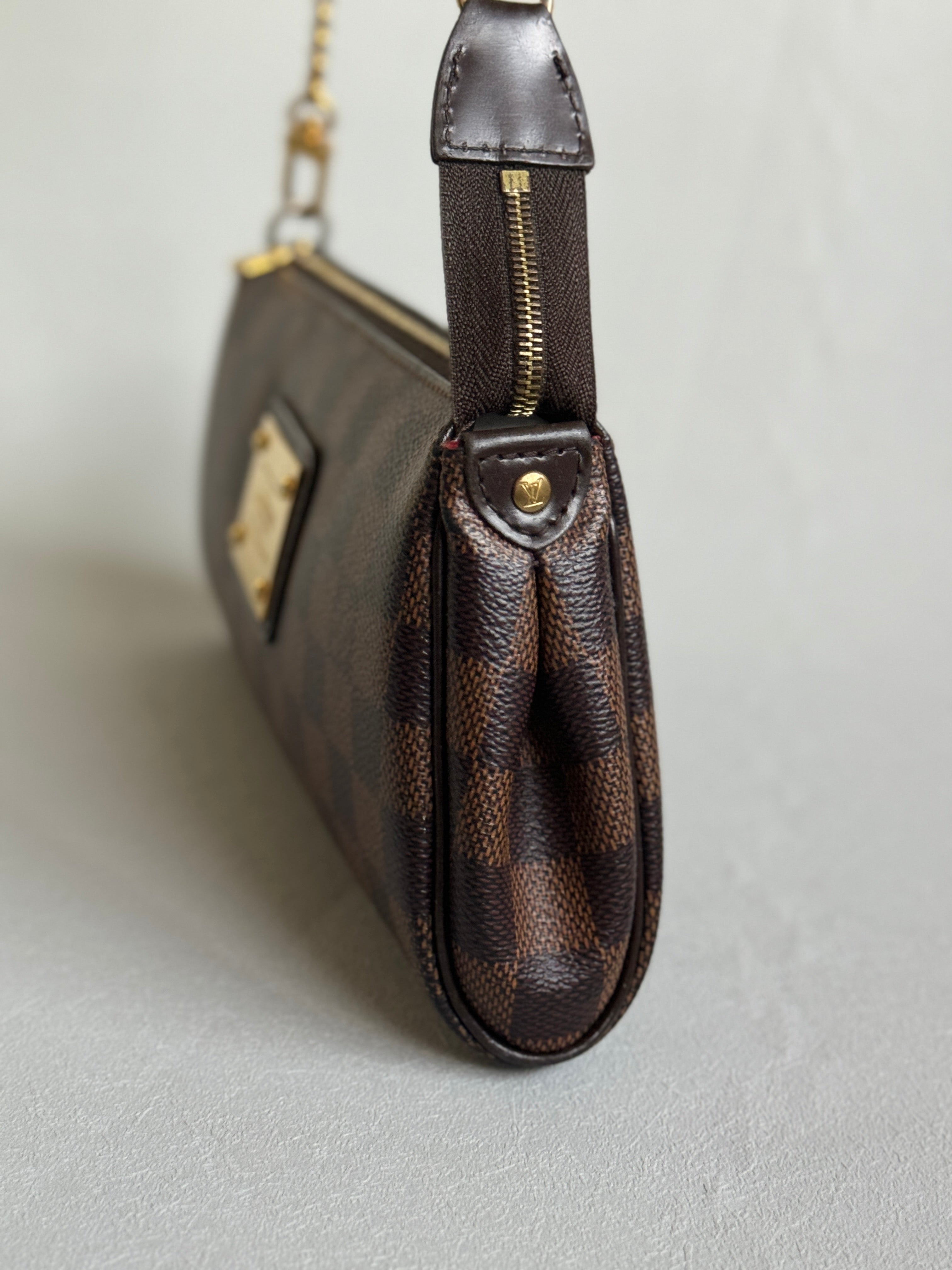 Louis Vuitton 2011 Damier Ebene Eva Pochette Handbag