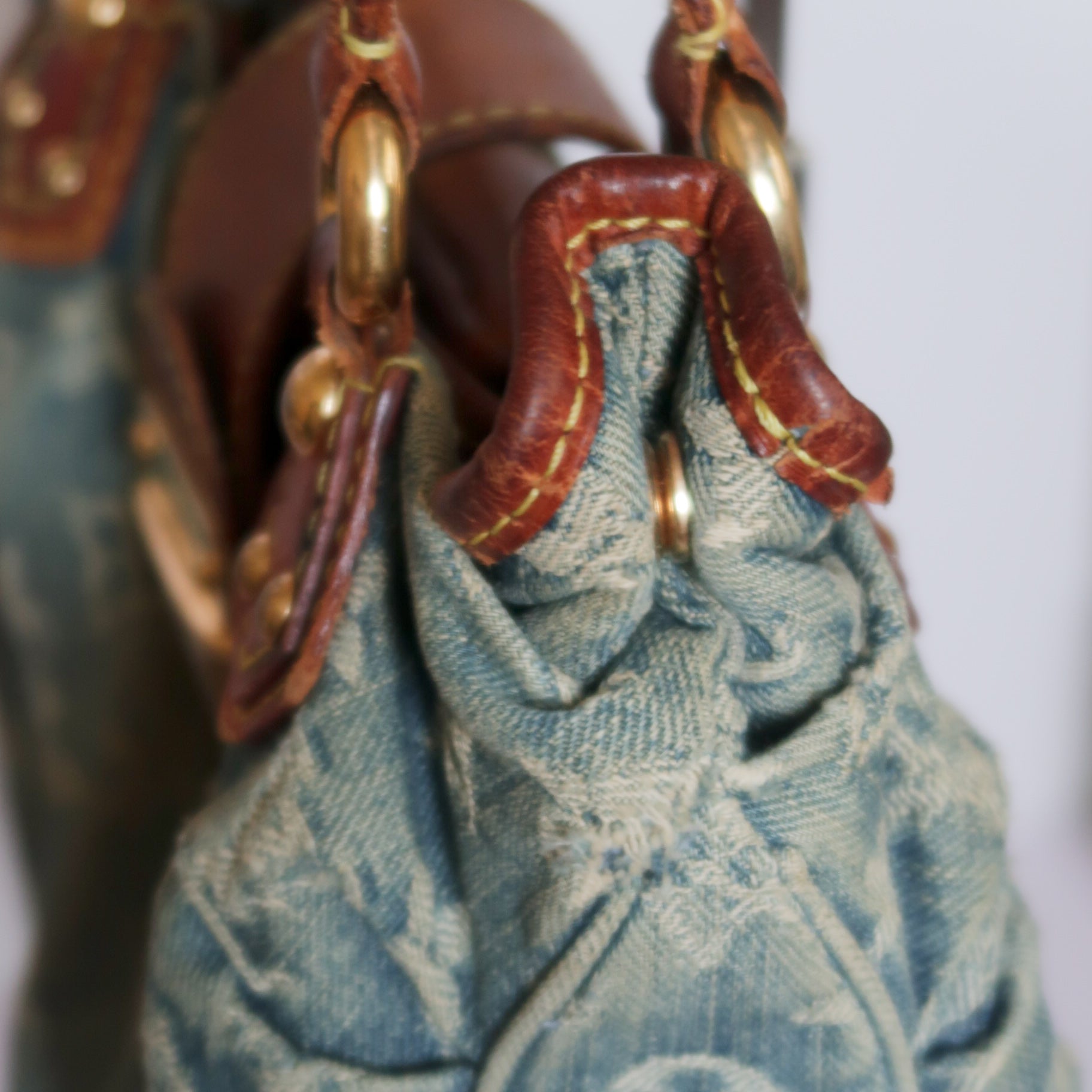 Louis Vuitton Monogram Denim Pleaty Mini Handbag