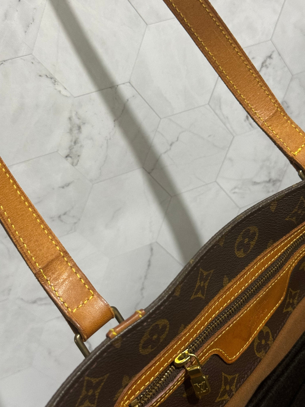 Louis Vuitton 1998 Monogram Canvas Sac Shopping Large Tote Bag