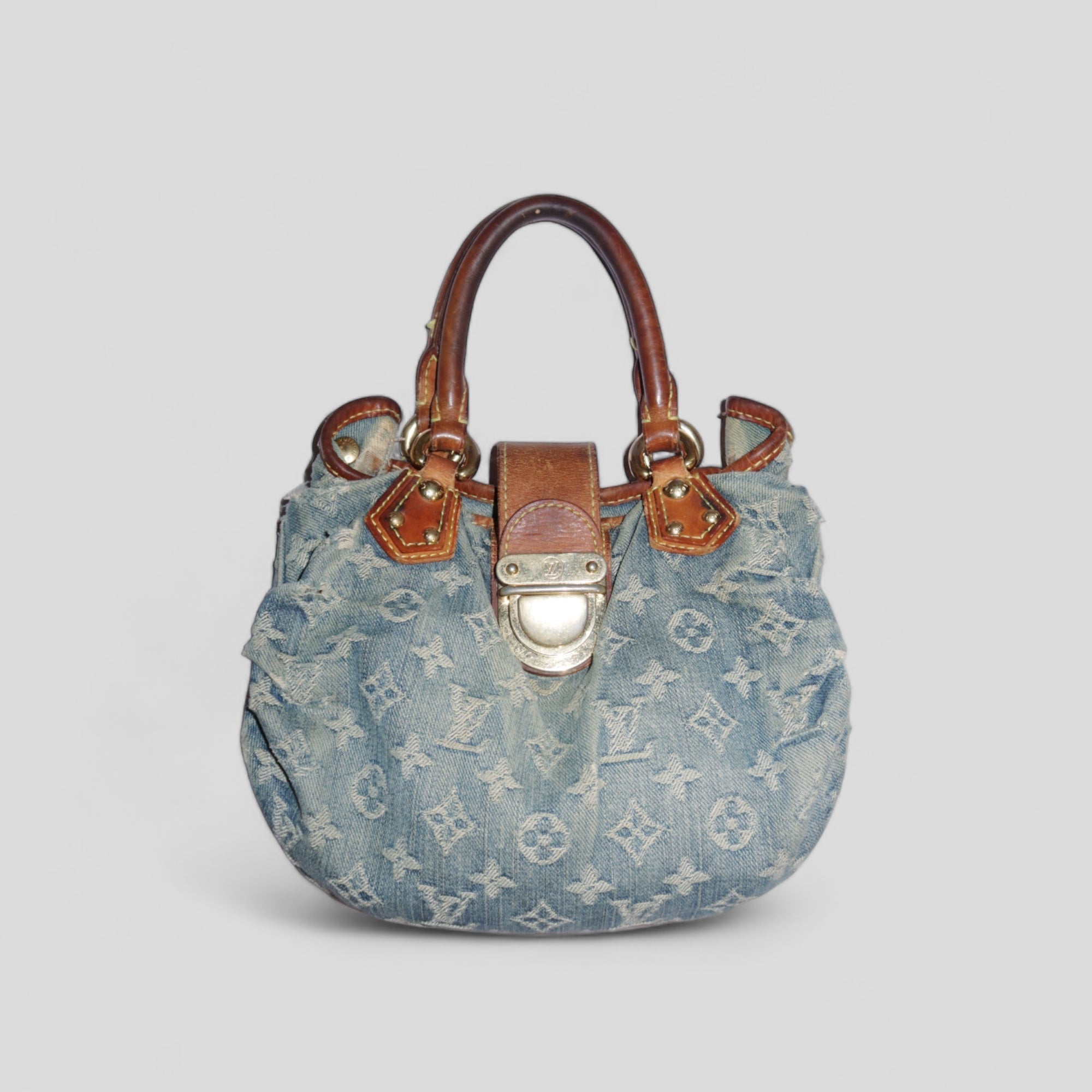 Louis Vuitton Monogram Denim Pleaty Mini Handbag