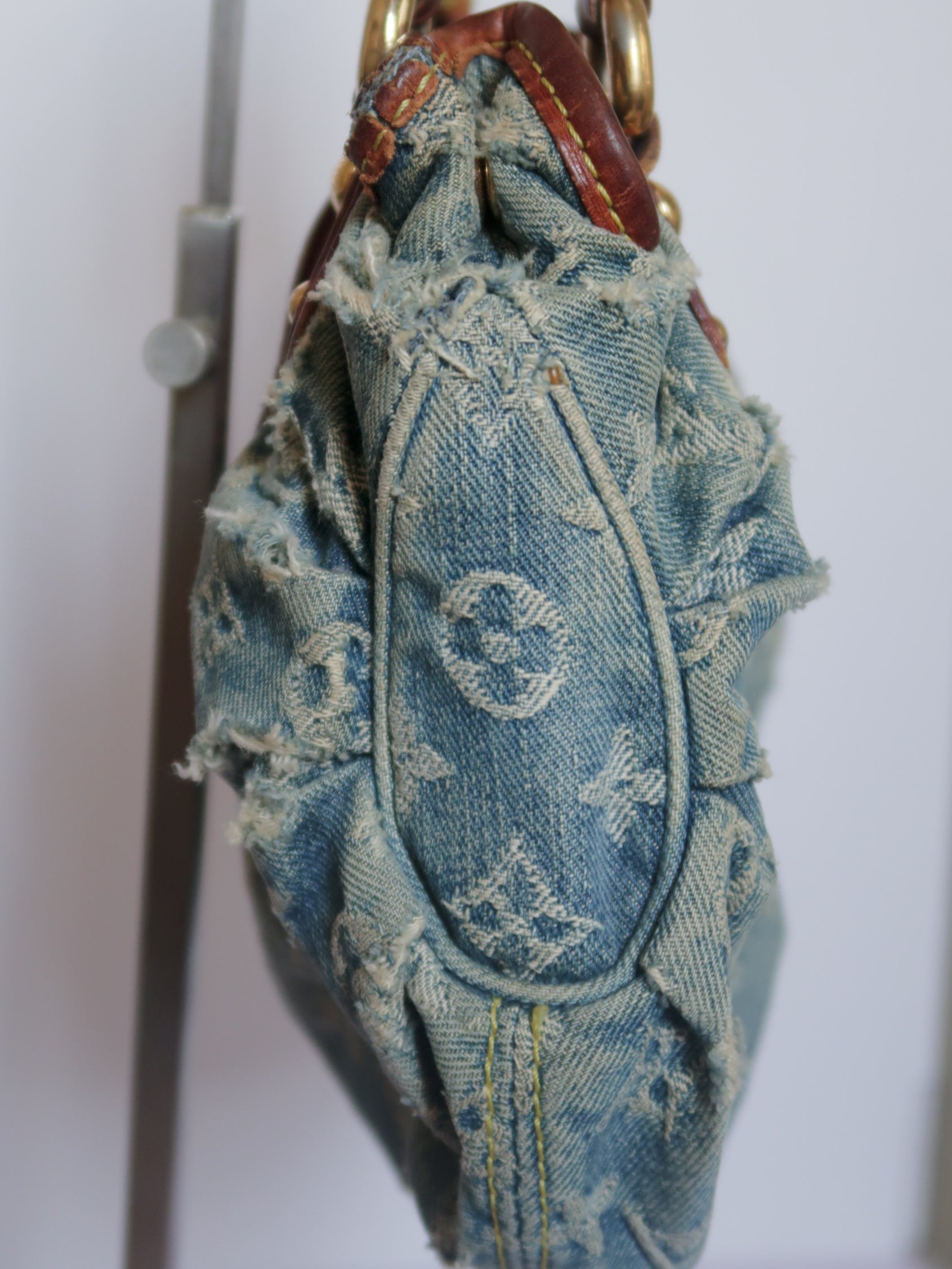 Louis Vuitton Monogram Denim Pleaty Mini Handbag