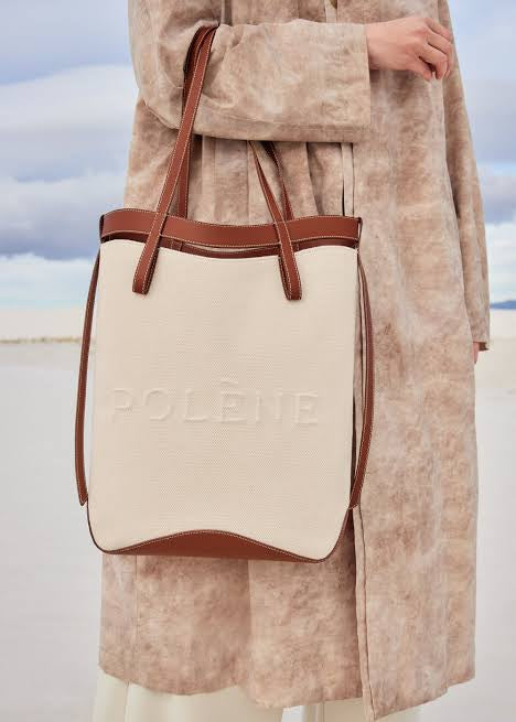 Polene Ilo Tote Bag in Cognac