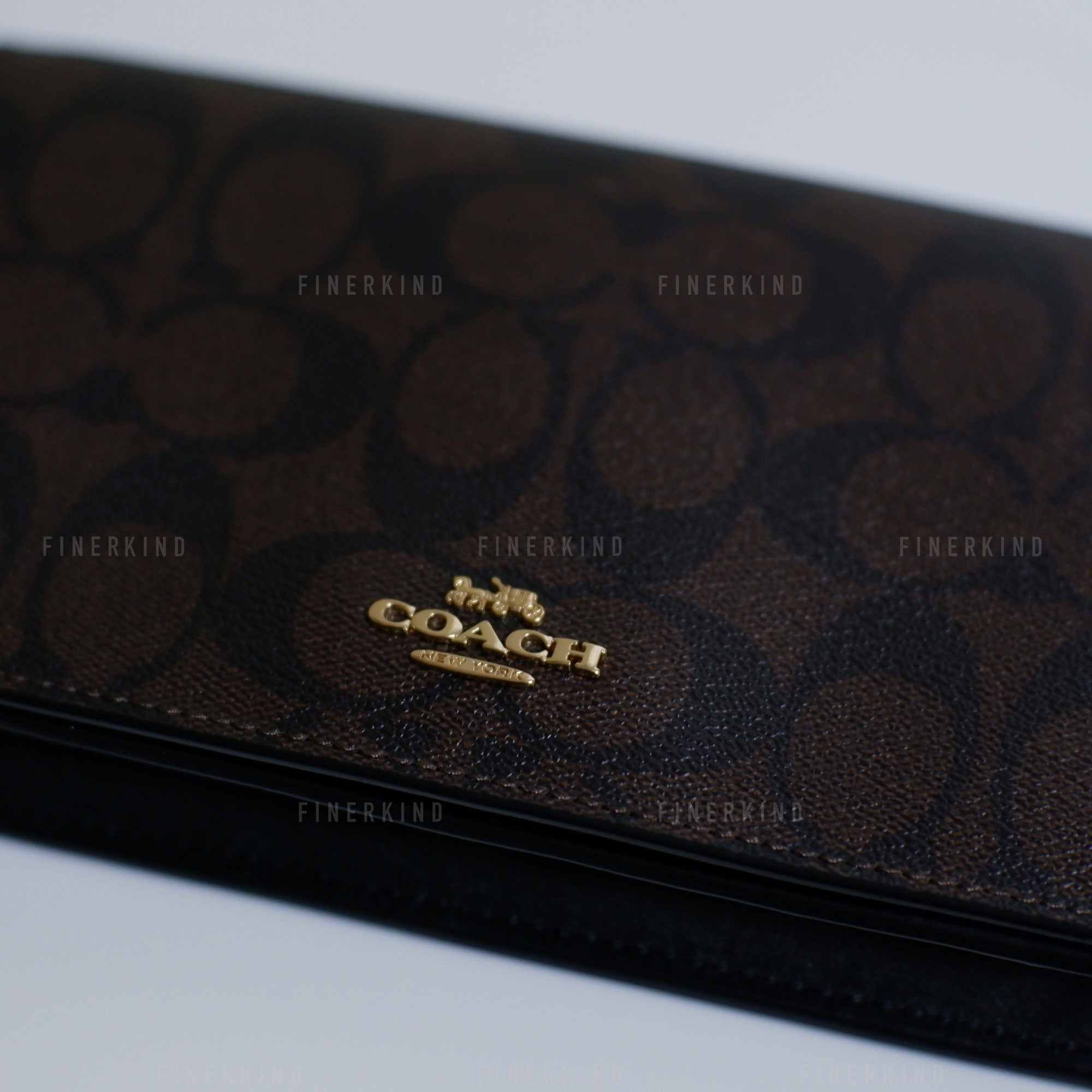Coach Anna Foldover Crossbody Clutch In Signature Canvas