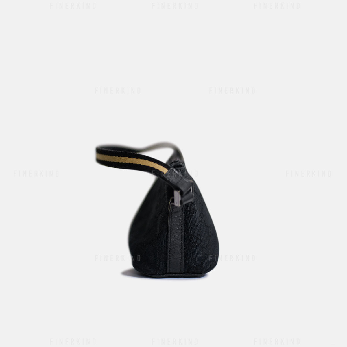 Gucci GG Black and Cream Boat Pochette Bag