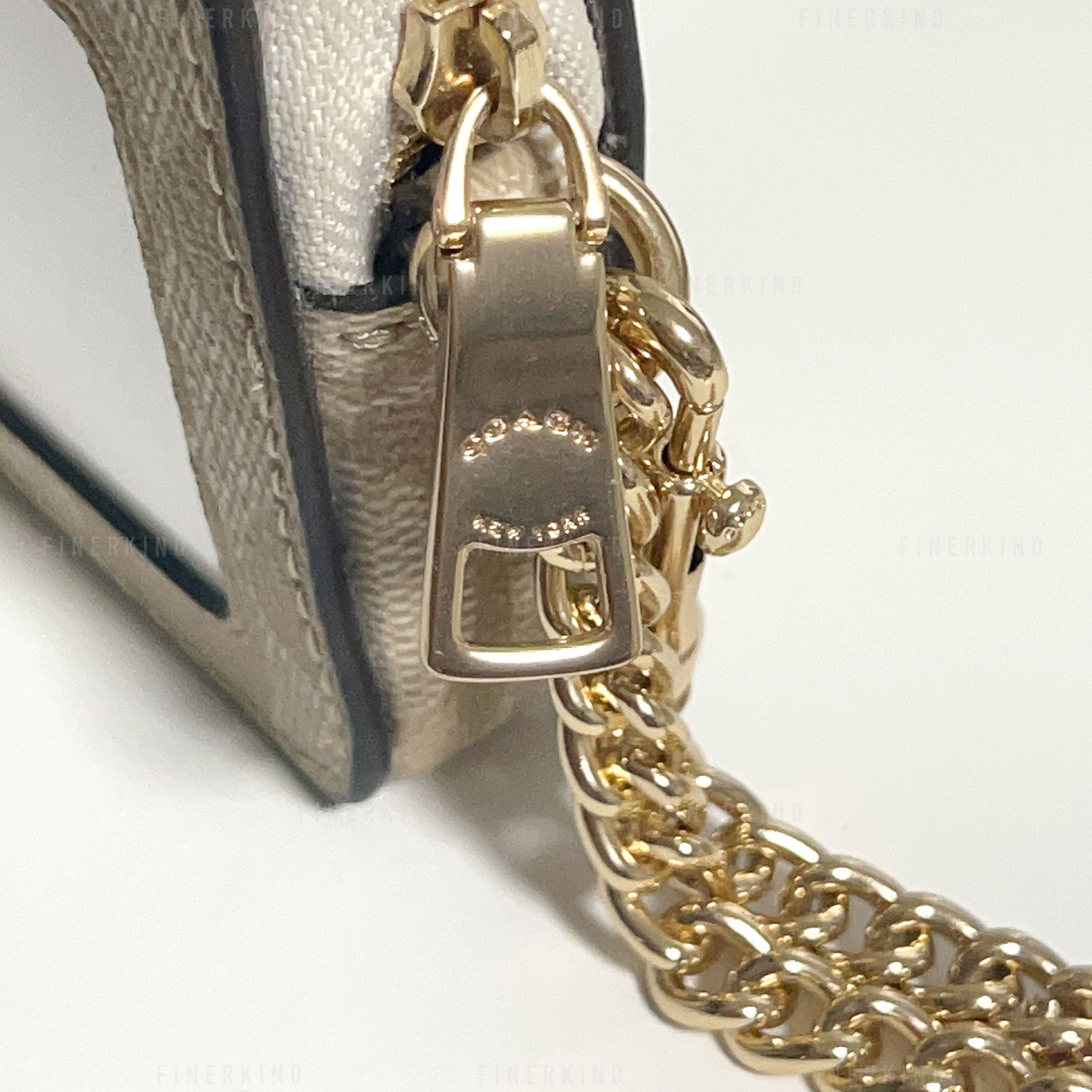 Coach Zip Card Case with Chain