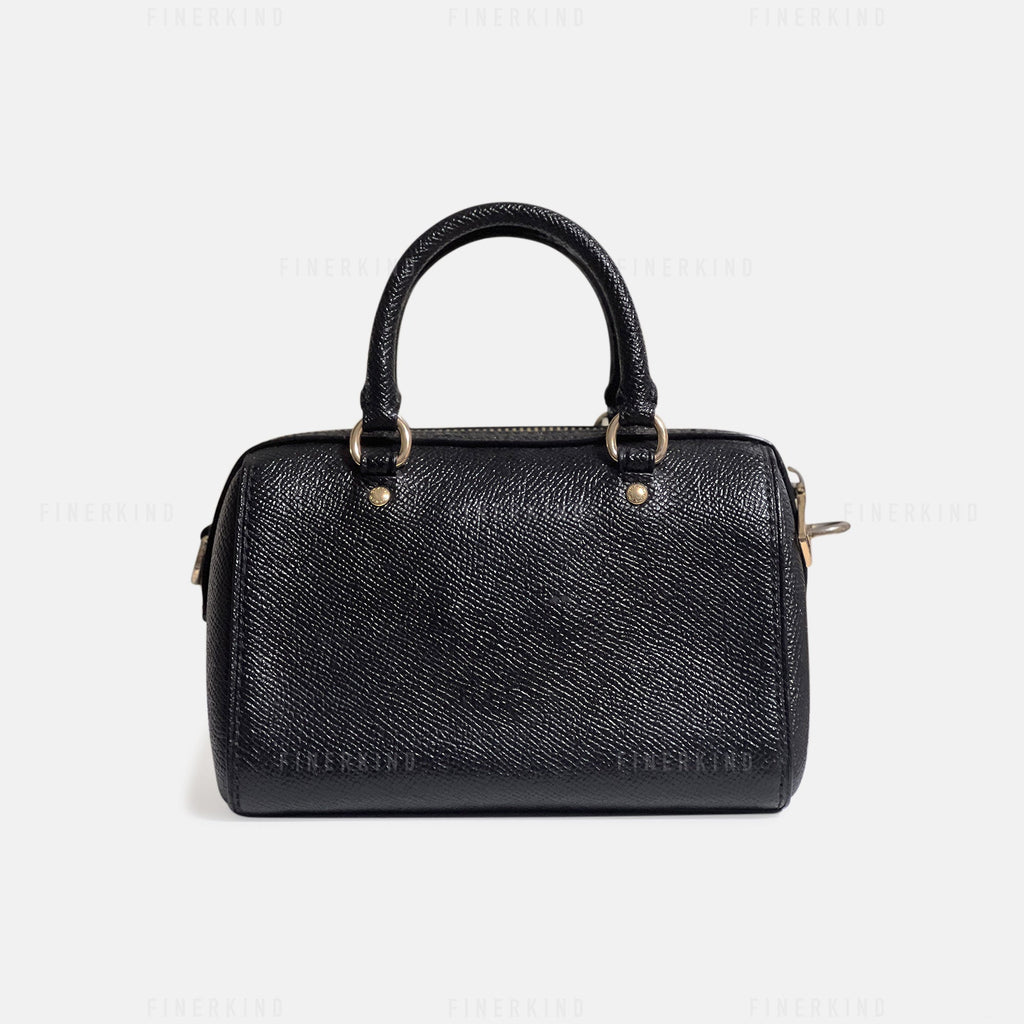 Coach Micro Rowan Black Hand Bag (with Strap) Rare