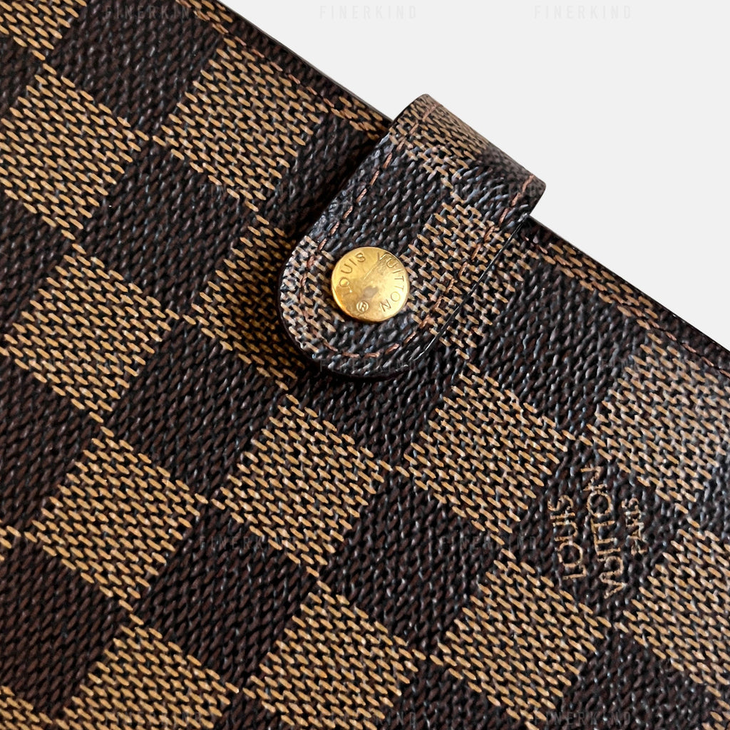 Louis Vuitton 2002 Damier Ebene Agenda PM with Fillers