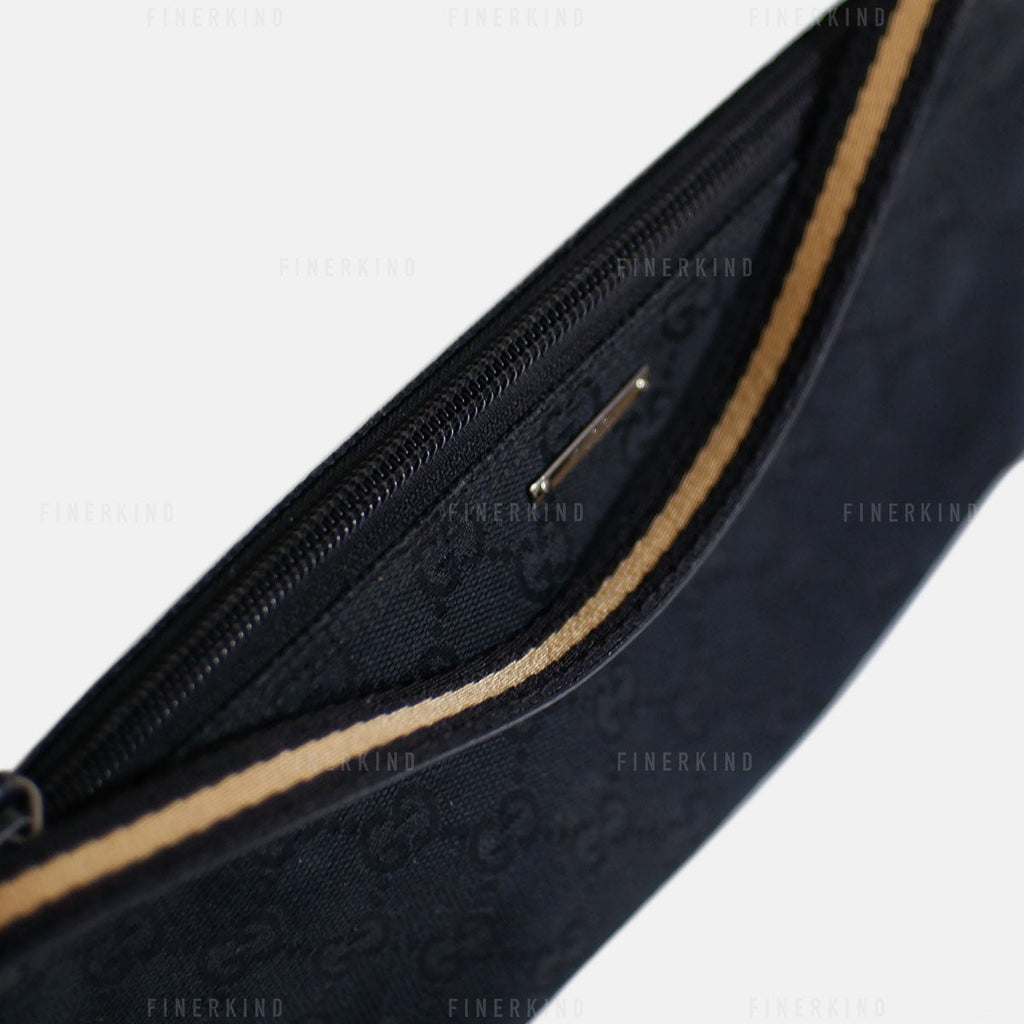 Gucci GG Black and Cream Boat Pochette Bag