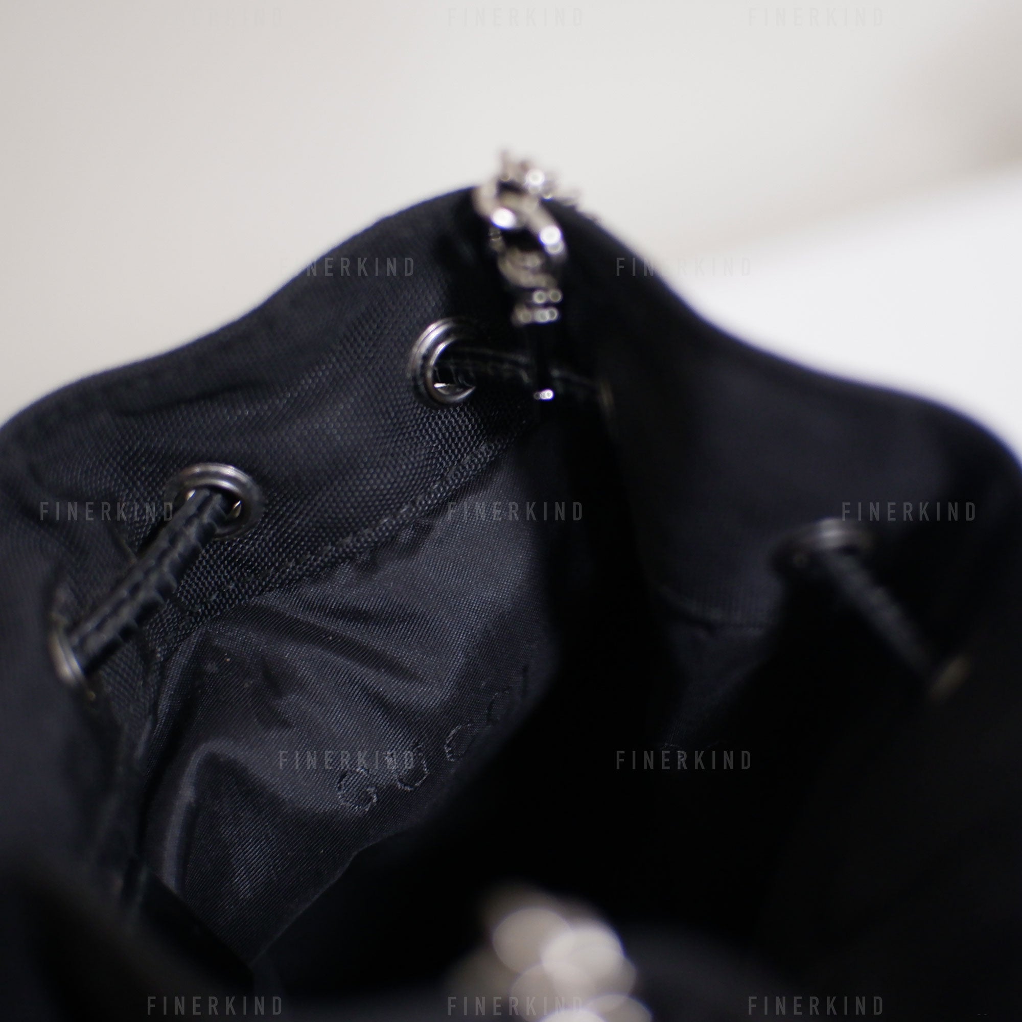 Gucci Canvas and Leather in Classic Black Bucket Bag