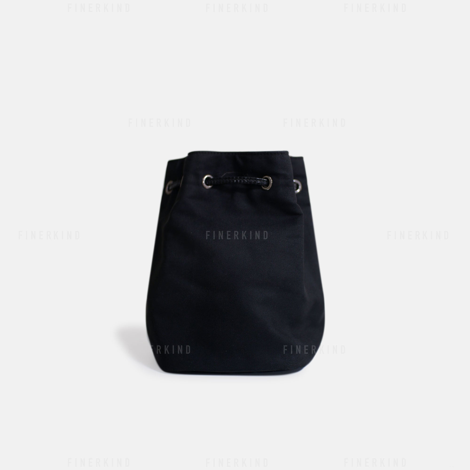 Gucci Canvas and Leather in Classic Black Bucket Bag