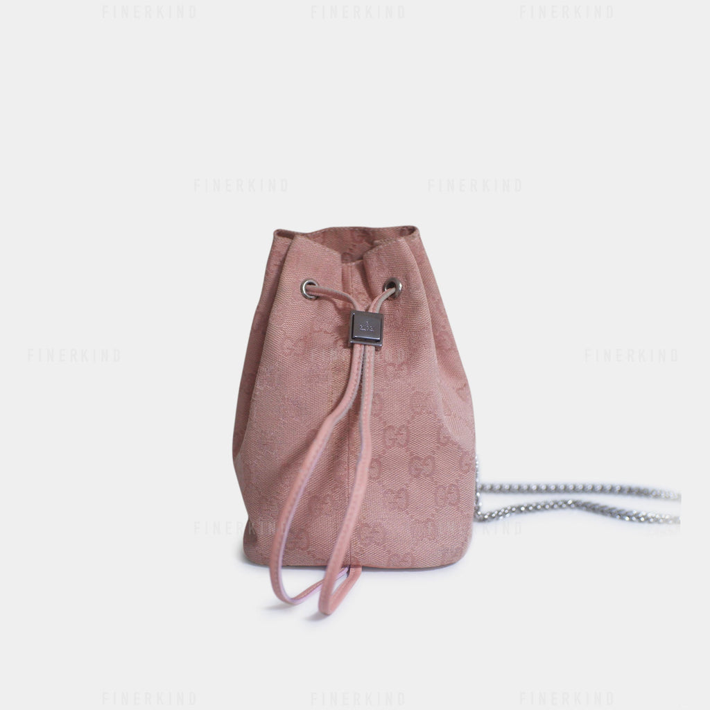 Gucci GG Canvas Pink Mini Bucket Bag