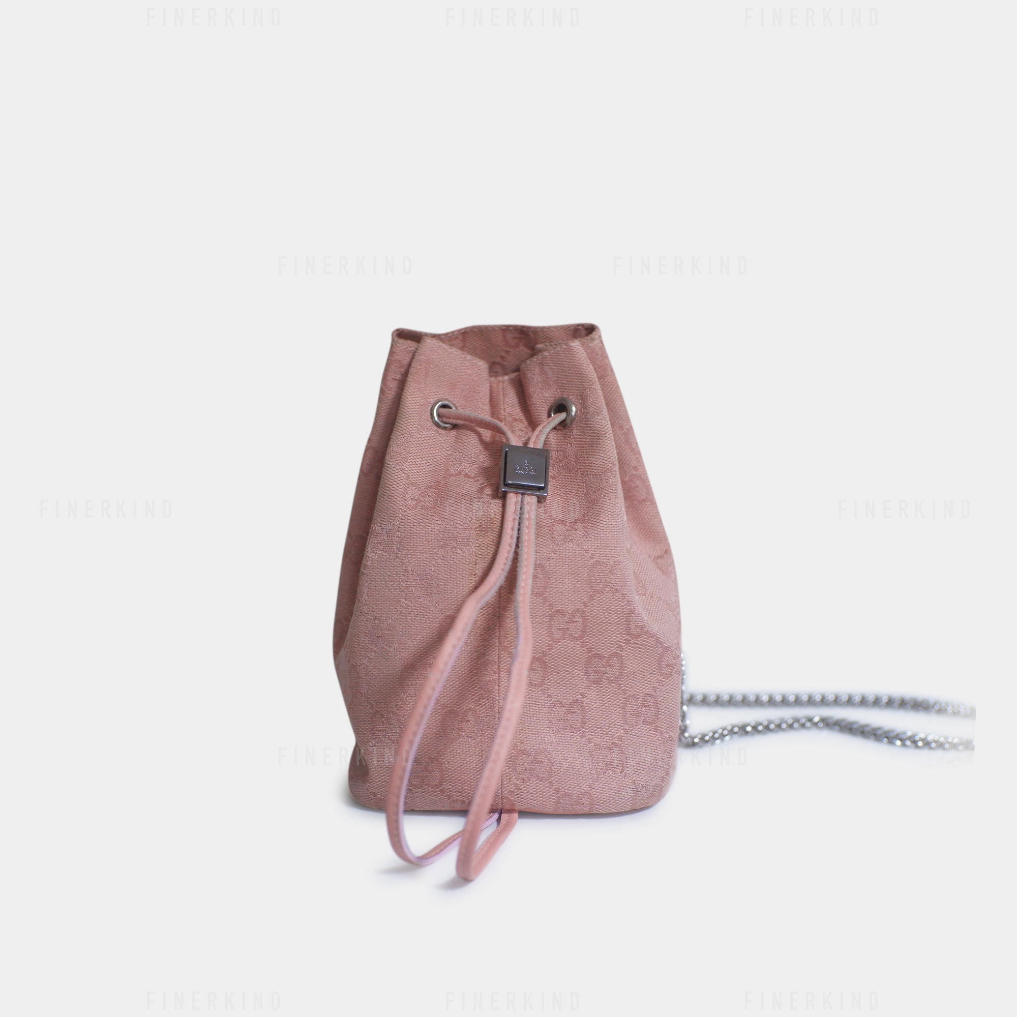 Gucci GG Canvas Pink Mini Bucket Bag