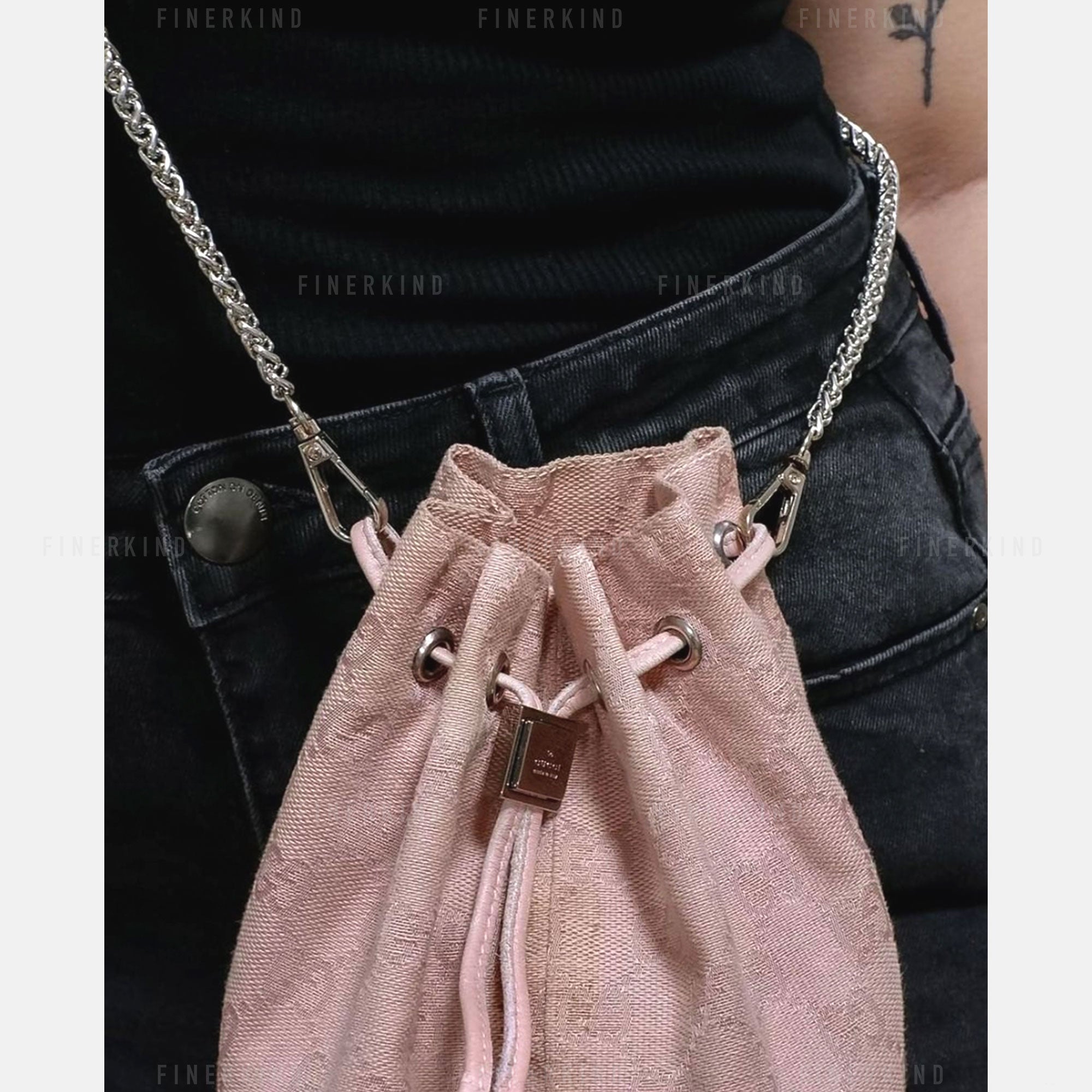 Gucci GG Canvas Pink Mini Bucket Bag