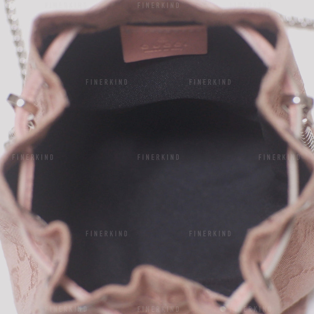Gucci GG Canvas Pink Mini Bucket Bag