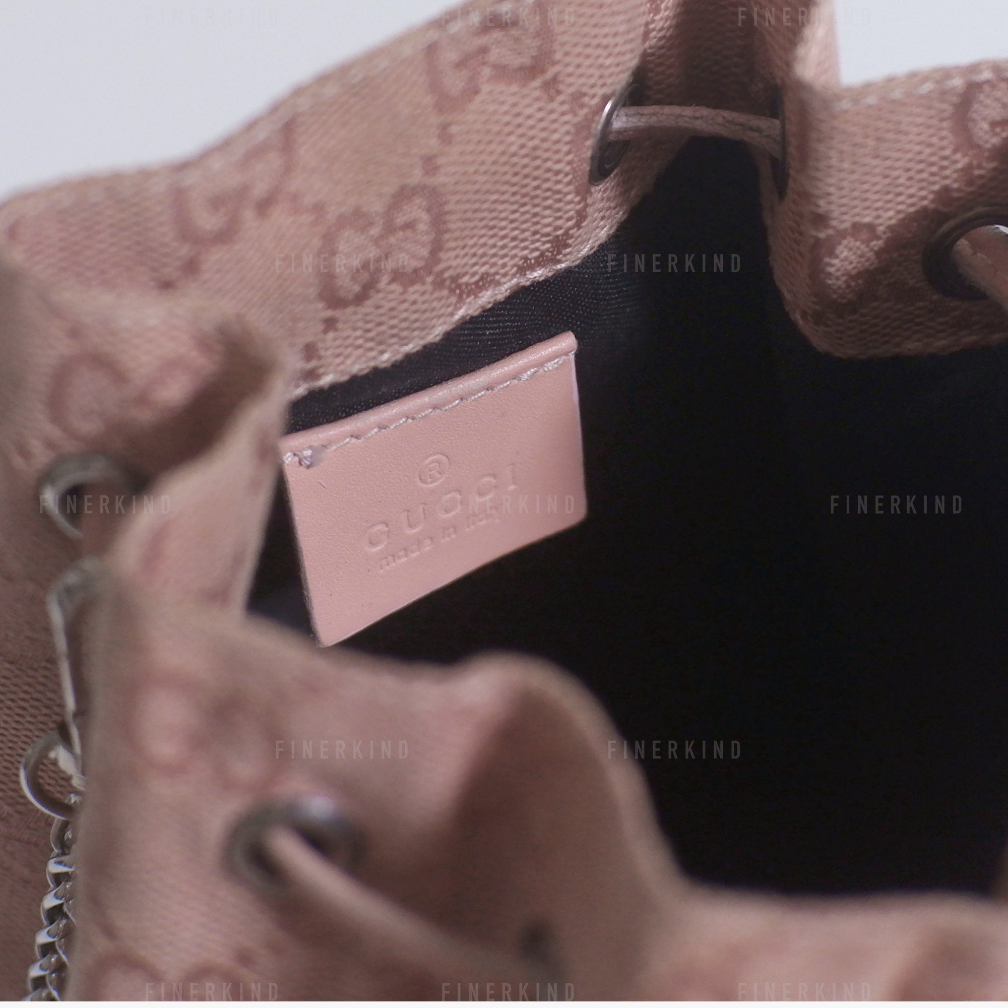 Gucci GG Canvas Pink Mini Bucket Bag