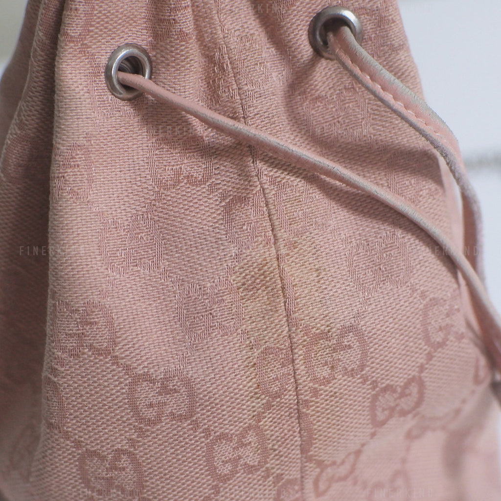 Gucci GG Canvas Pink Mini Bucket Bag
