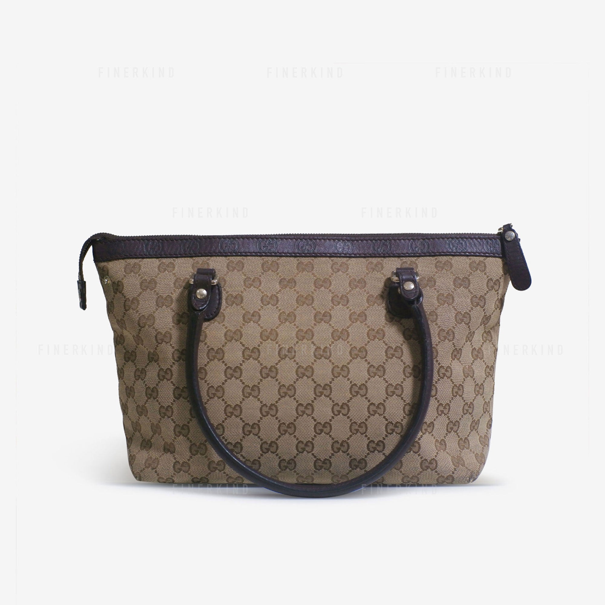 Gucci GG Canvas and Leather Tote Bag