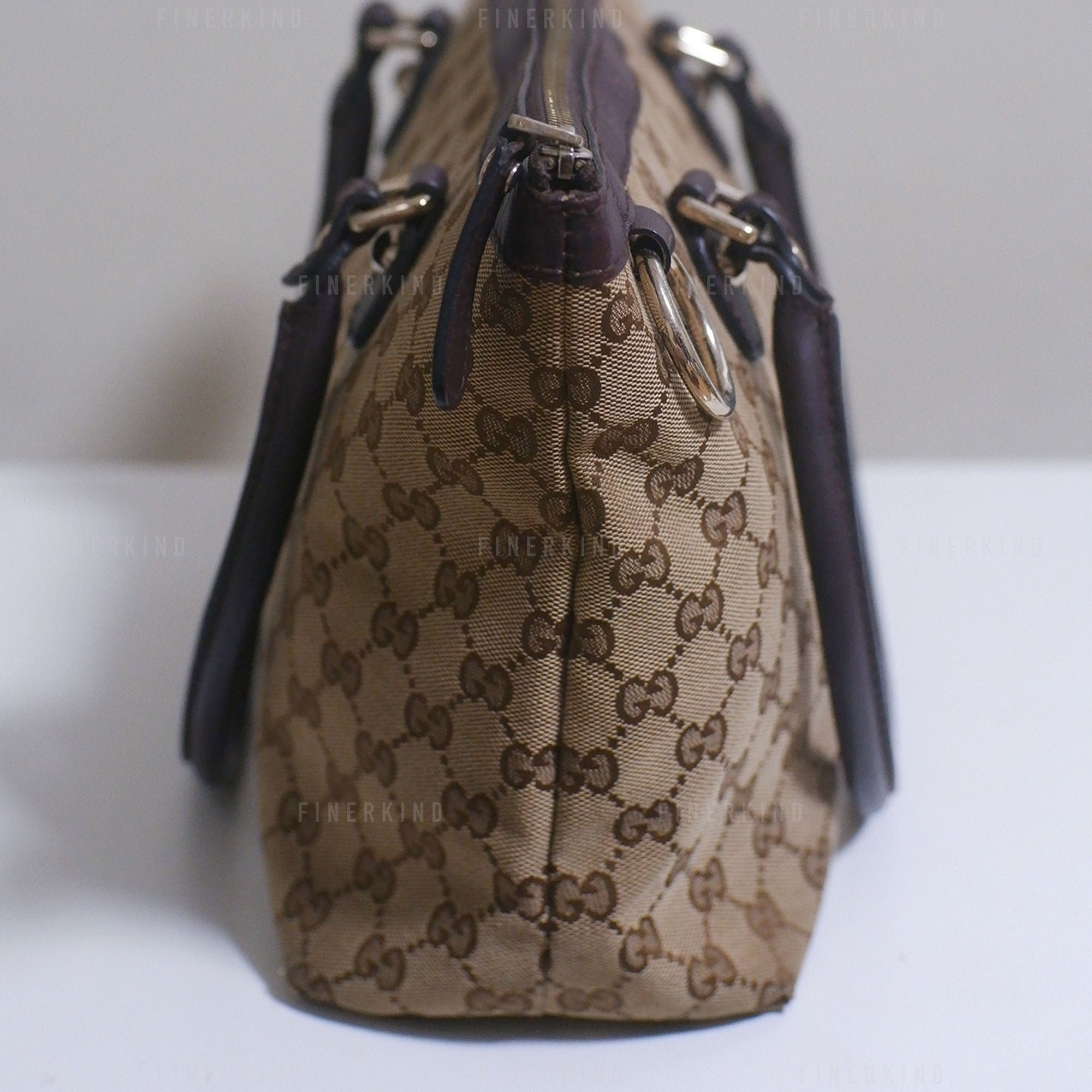 Gucci GG Canvas and Leather Tote Bag