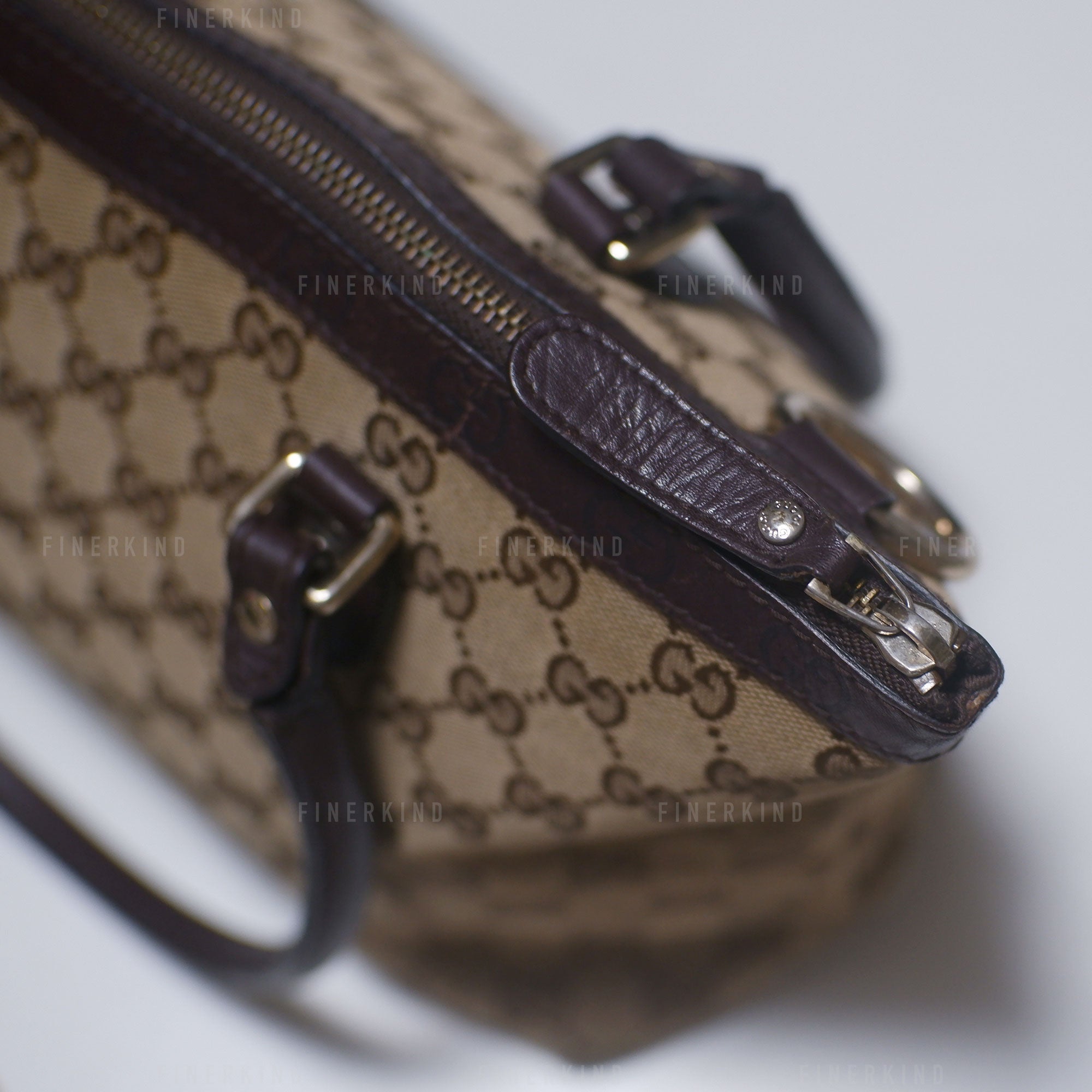 Gucci GG Canvas and Leather Tote Bag
