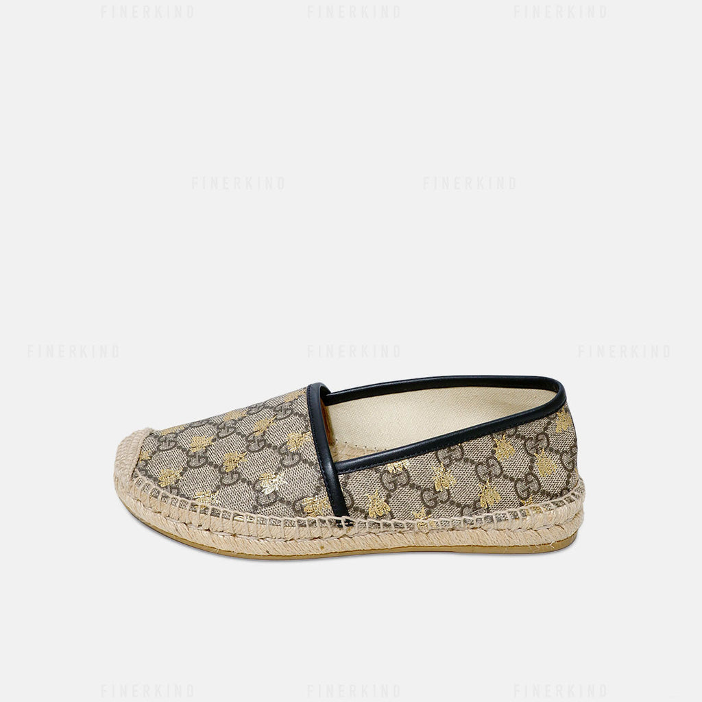 Gucci GG Supreme Bee Espadrilles Size 35