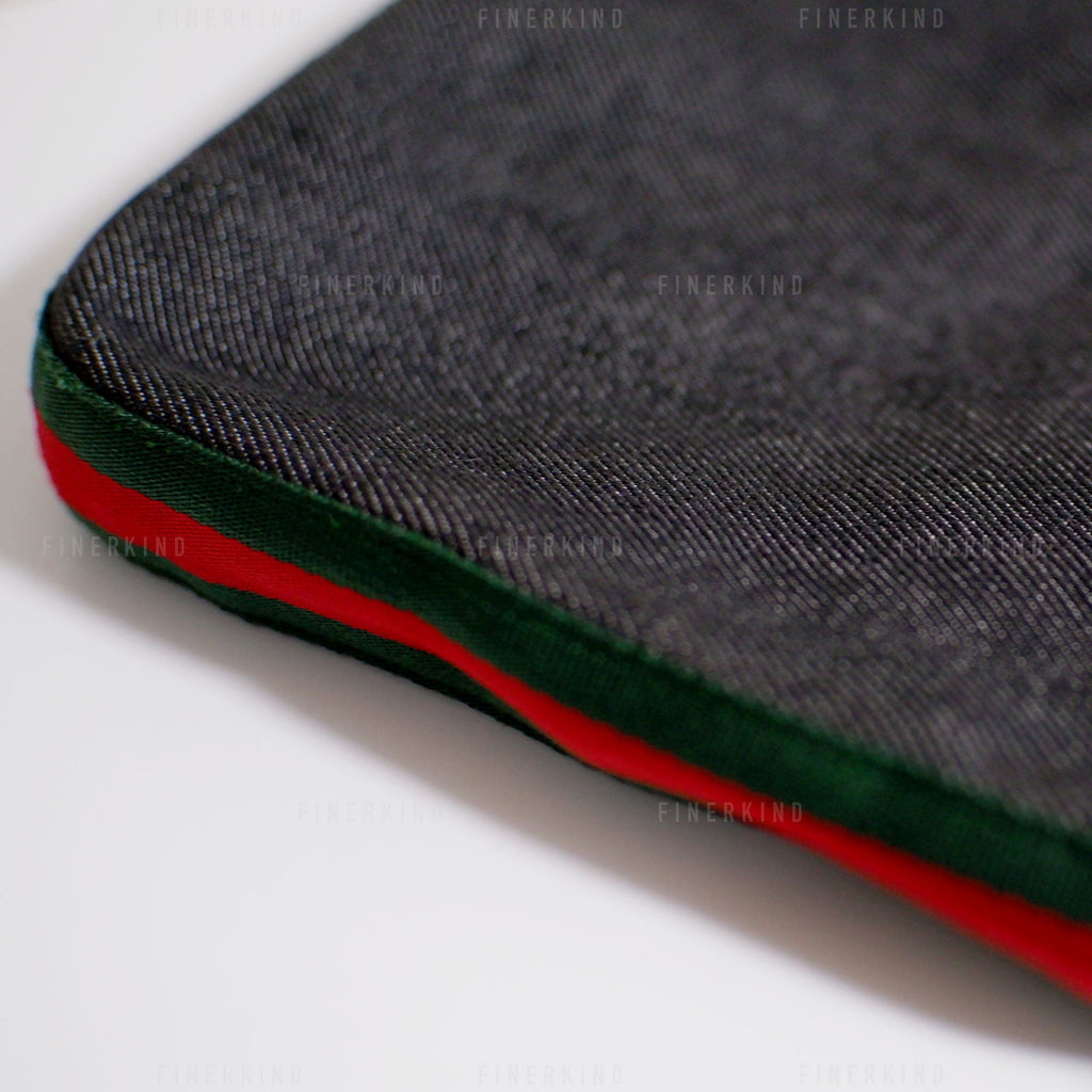 Gucci Cherry Line Black Denim Hobo Bag