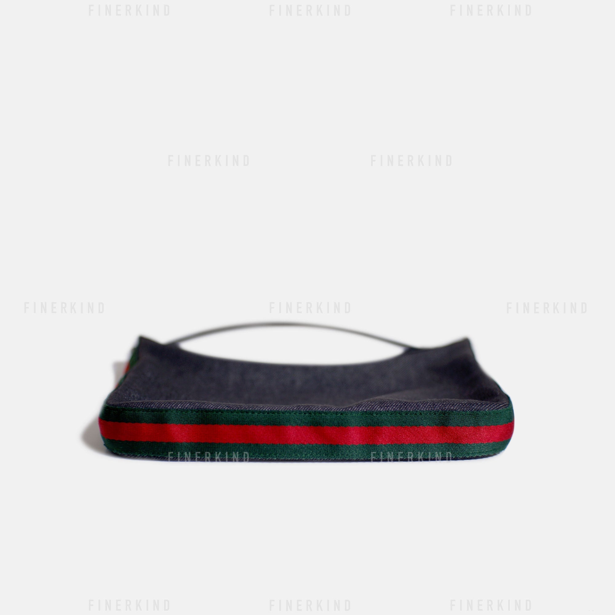Gucci Cherry Line Black Denim Hobo Bag