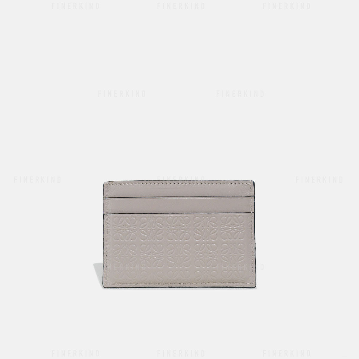 Loewe Light Oat Repeat Plain Cardholder in Embossed Silk Calfskin