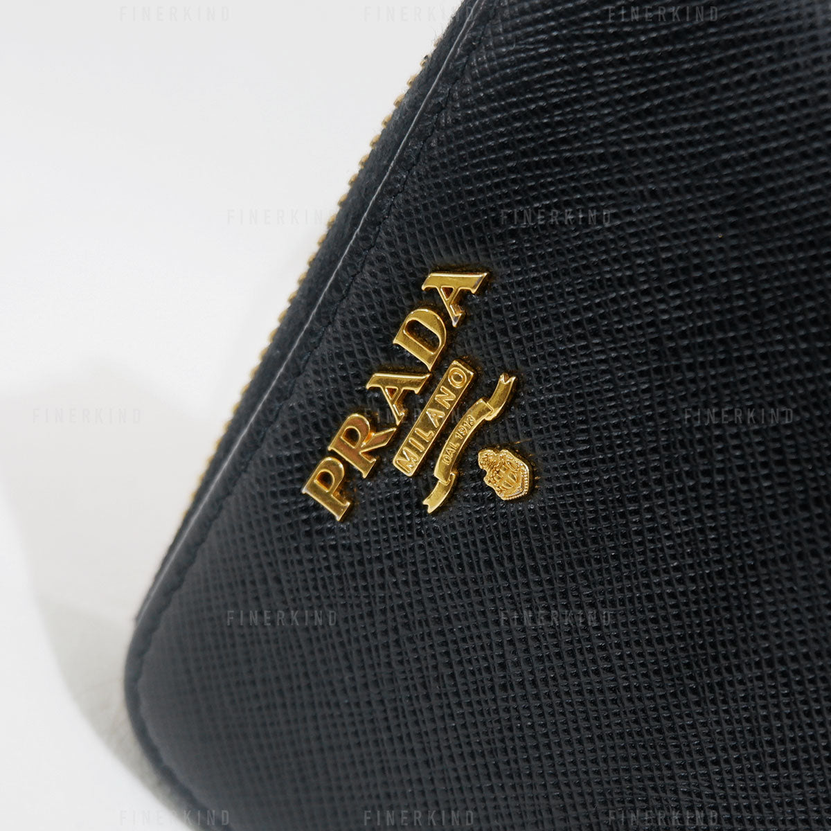 Prada Black Saffiano Leather Compact Wallet