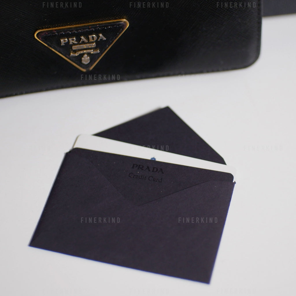 Prada Classic Black Long Wallet