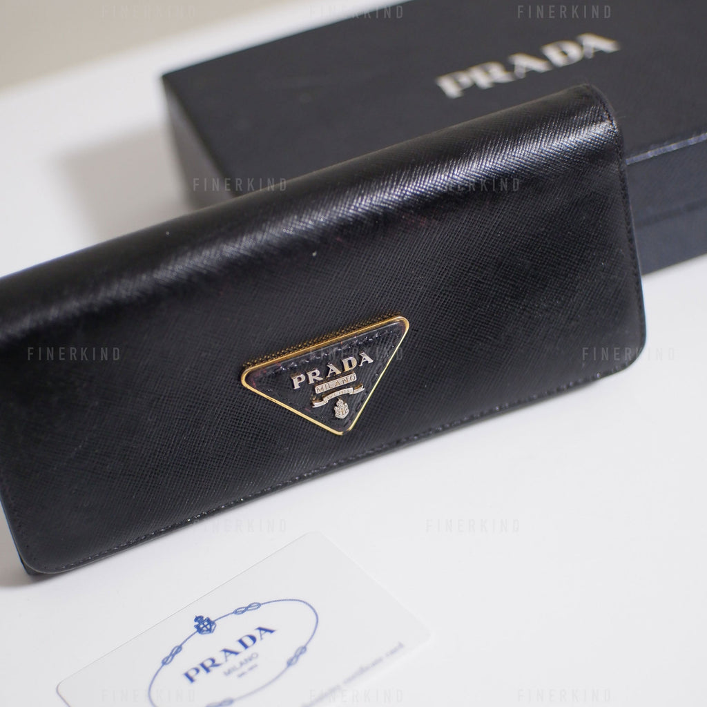 Prada Classic Black Long Wallet