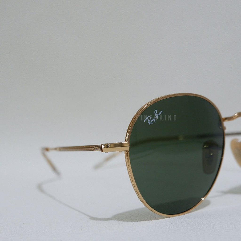 Rayban Round Sunglasses / Shades in Gold and Green Size 51