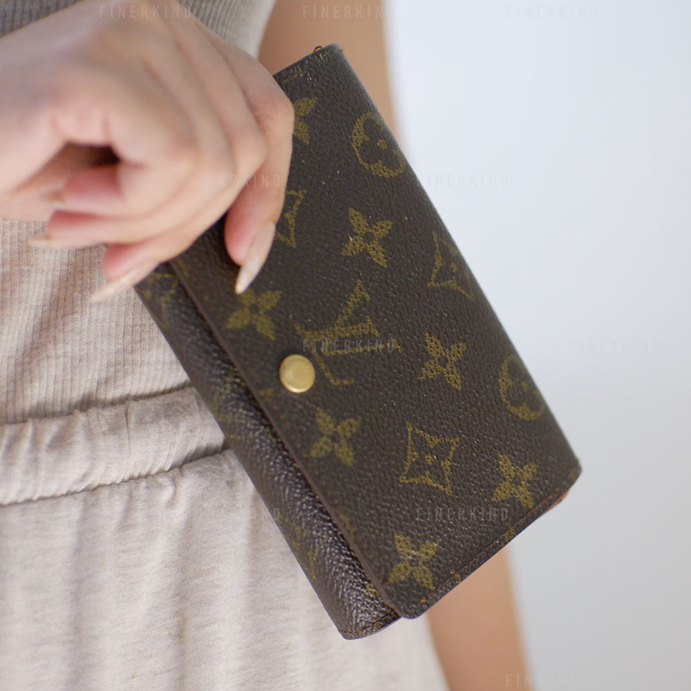 Louis Vuitton 1998 Monogram Portomonet Viet Tresor Bi-Fold Wallet