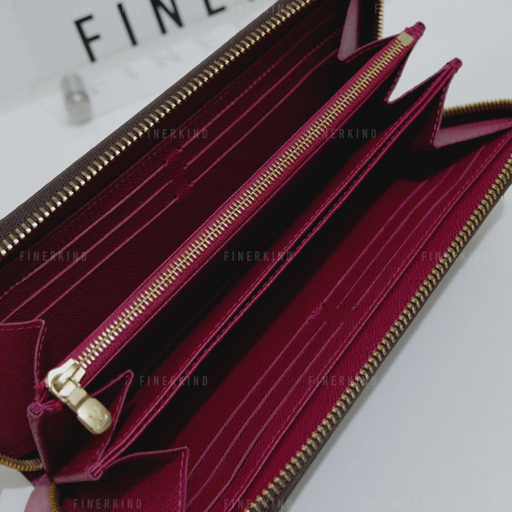 Louis Vuitton Monogram Long Zippy Wallet in Fuschia