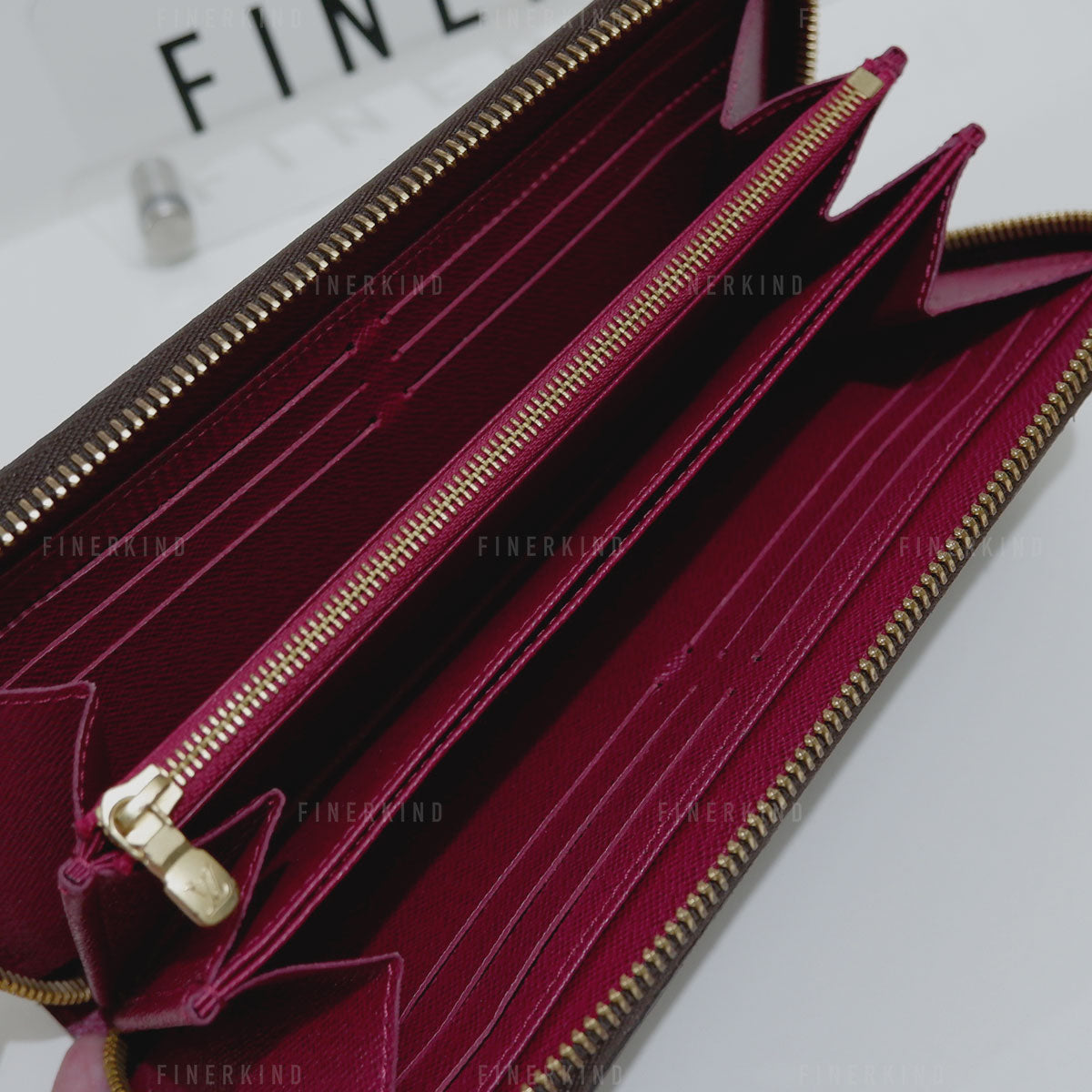 Louis Vuitton Monogram Long Zippy Wallet in Fuschia